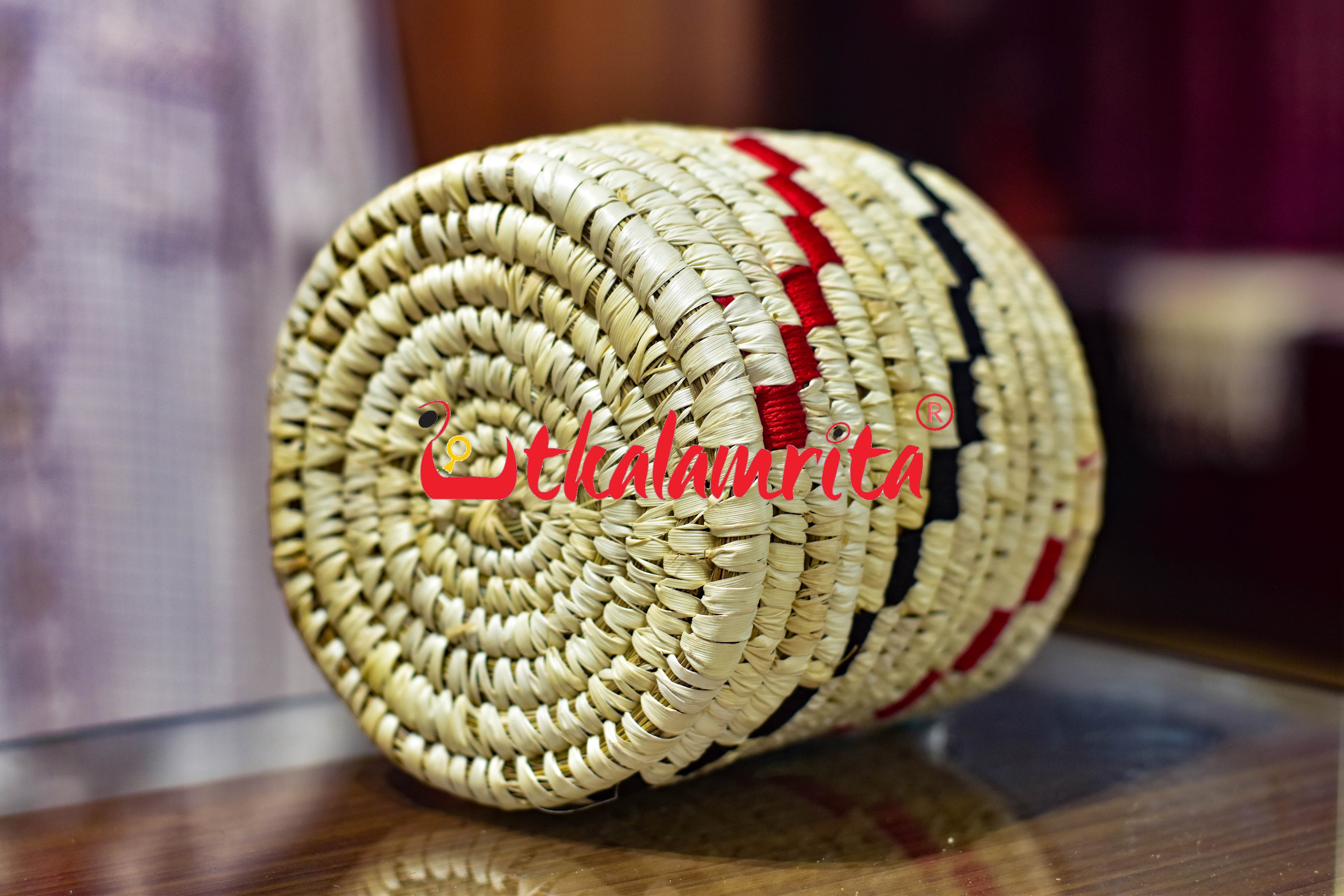 Red-Black Pasapali Sabai Grass Planter- Small