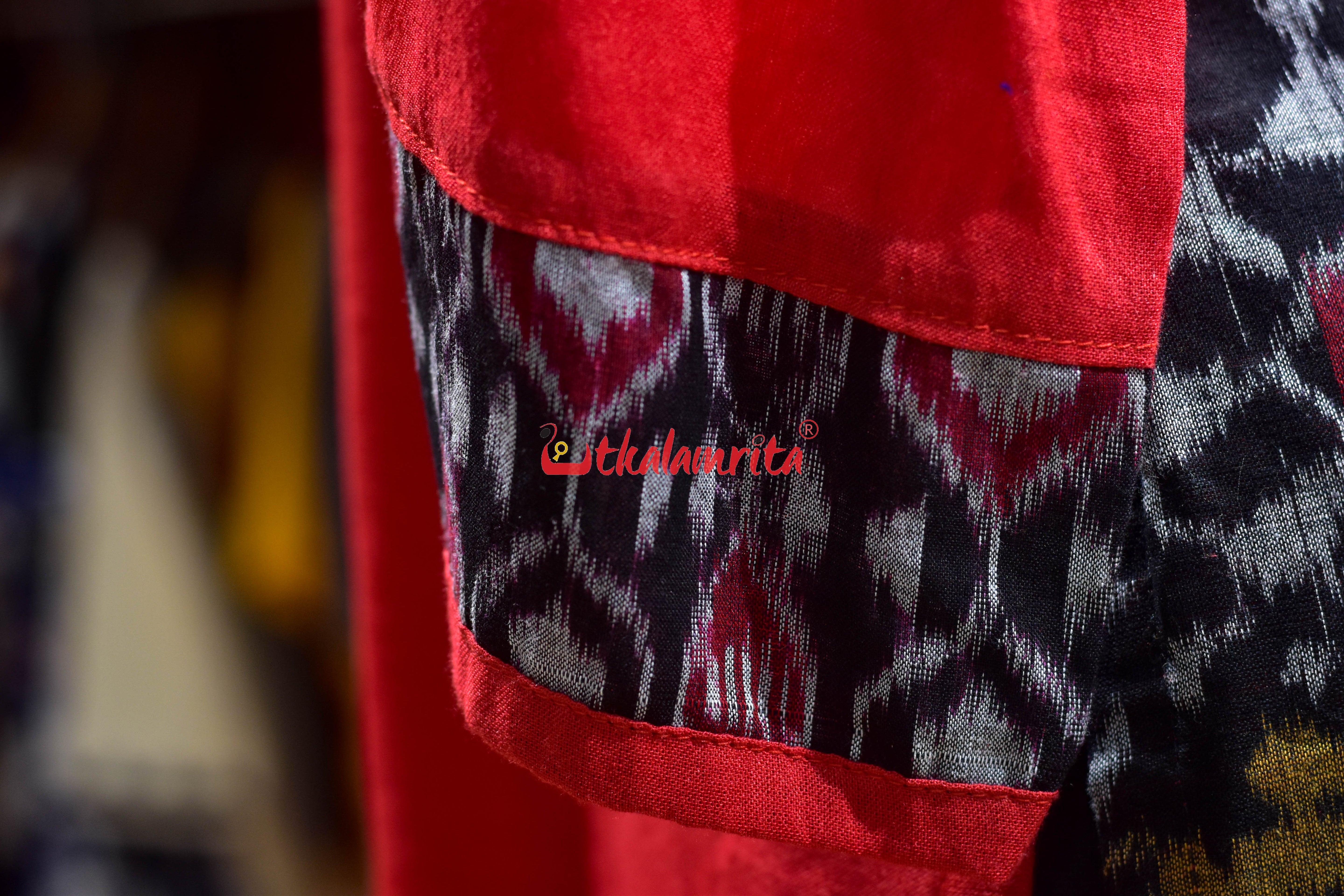 Red Ember Sambalpuri Ladies Kurta