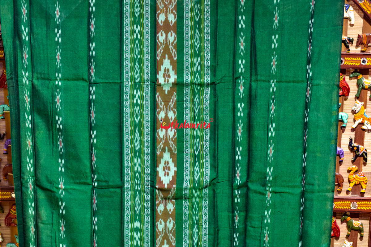 Green Red Middle Sankha Chakra Design Dress Set