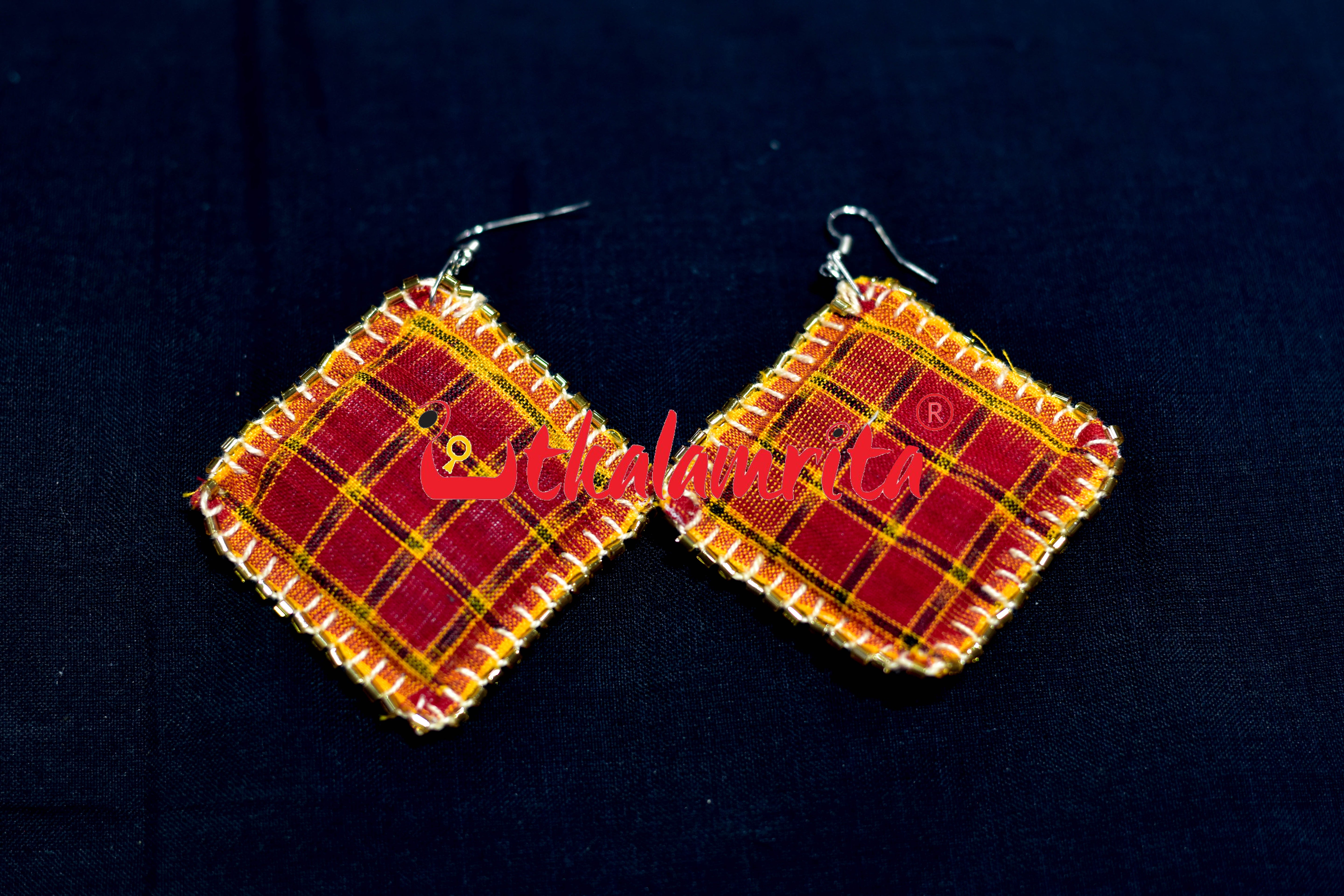 Red Green Aswini Earrings
