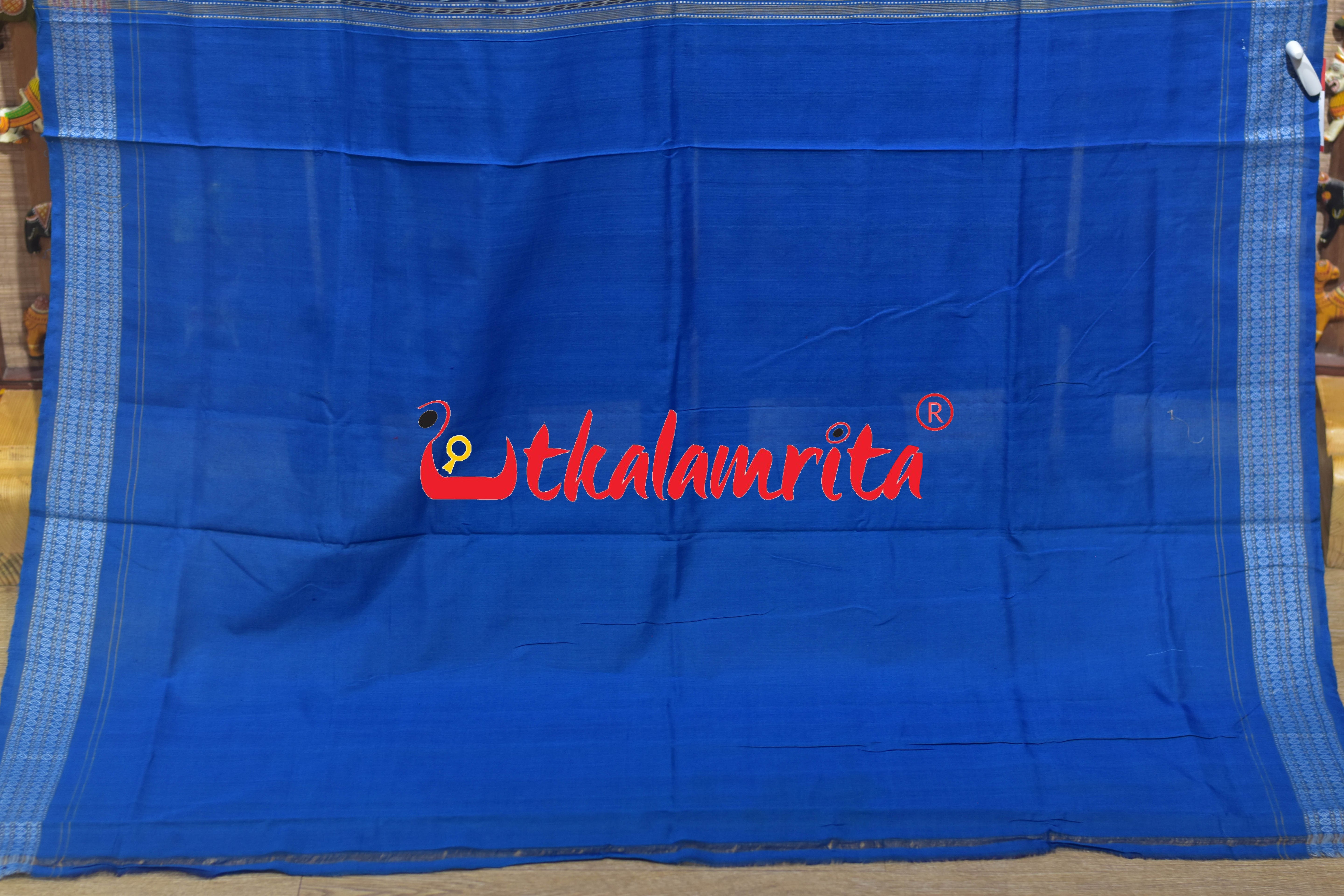 Blue Purple Double Mayura Sambalpuri Cotton Saree