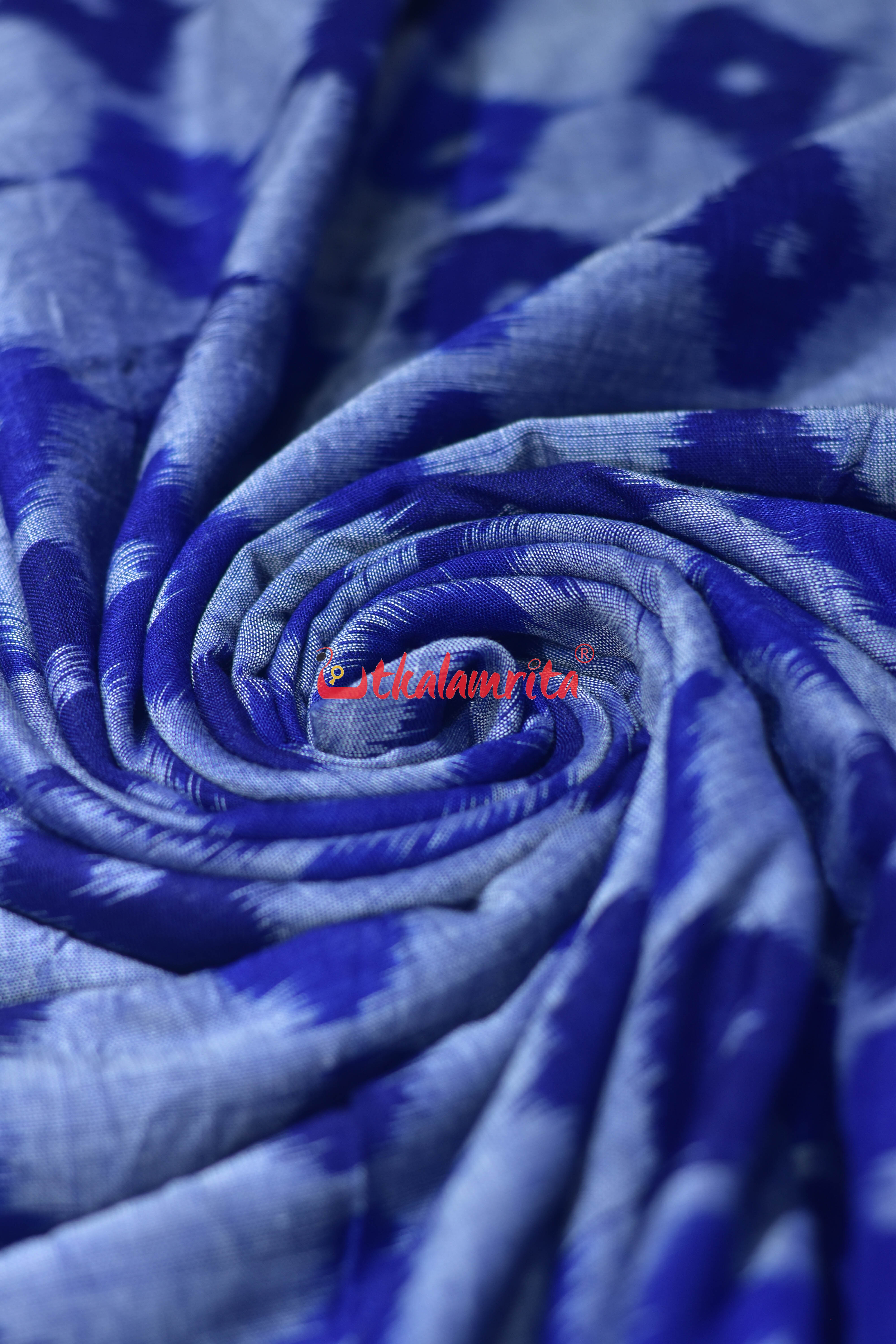 Blue 3D Illusions Ikat Cotton (Fabric)