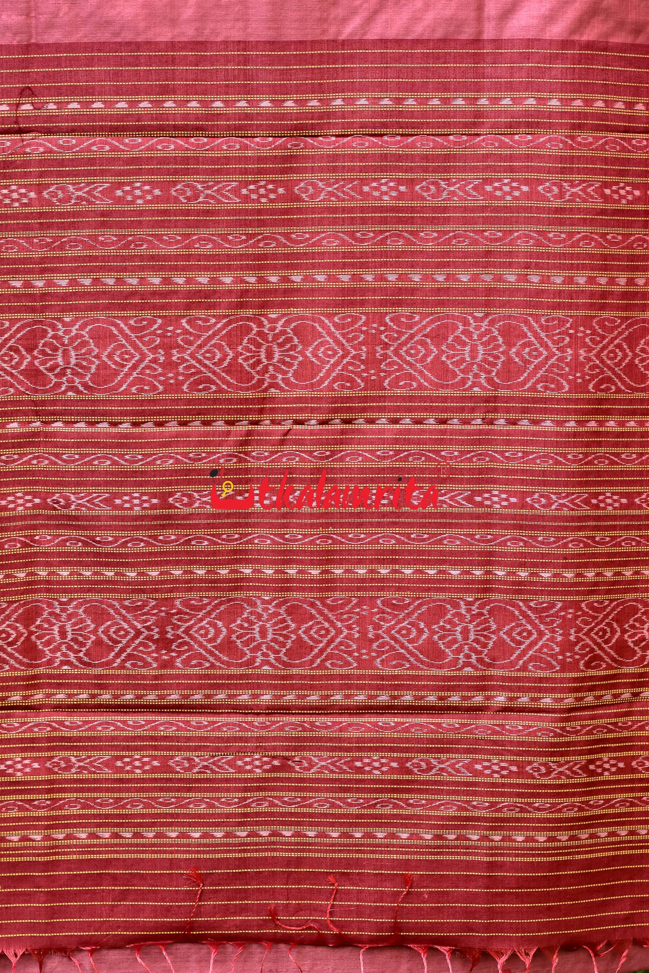 Dongria Border Maroon Gopalpur Tussar Saree