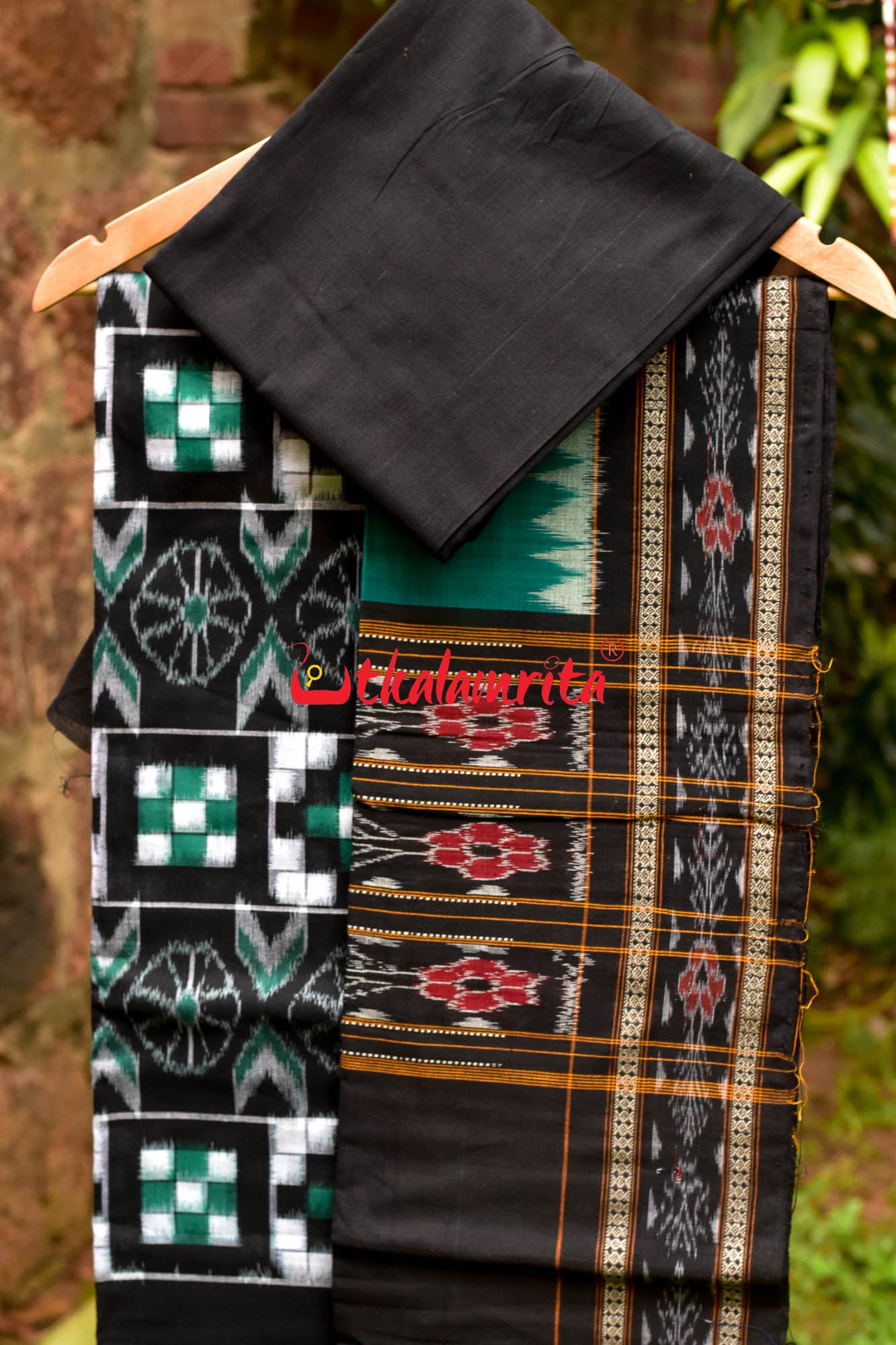 Pasapali Green Black White Dress Set