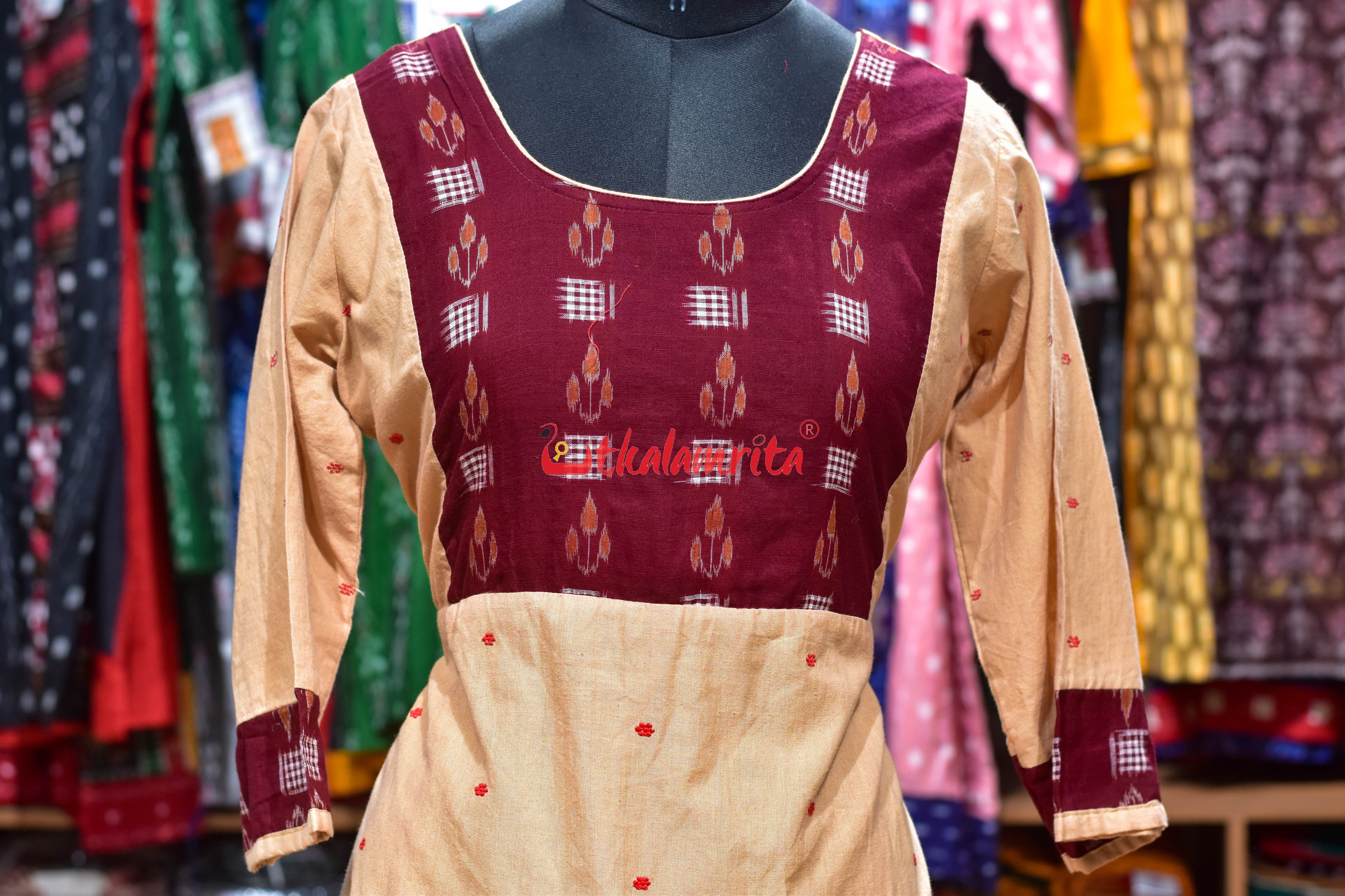Sambalpuri Maruvaa Anarkali Dress