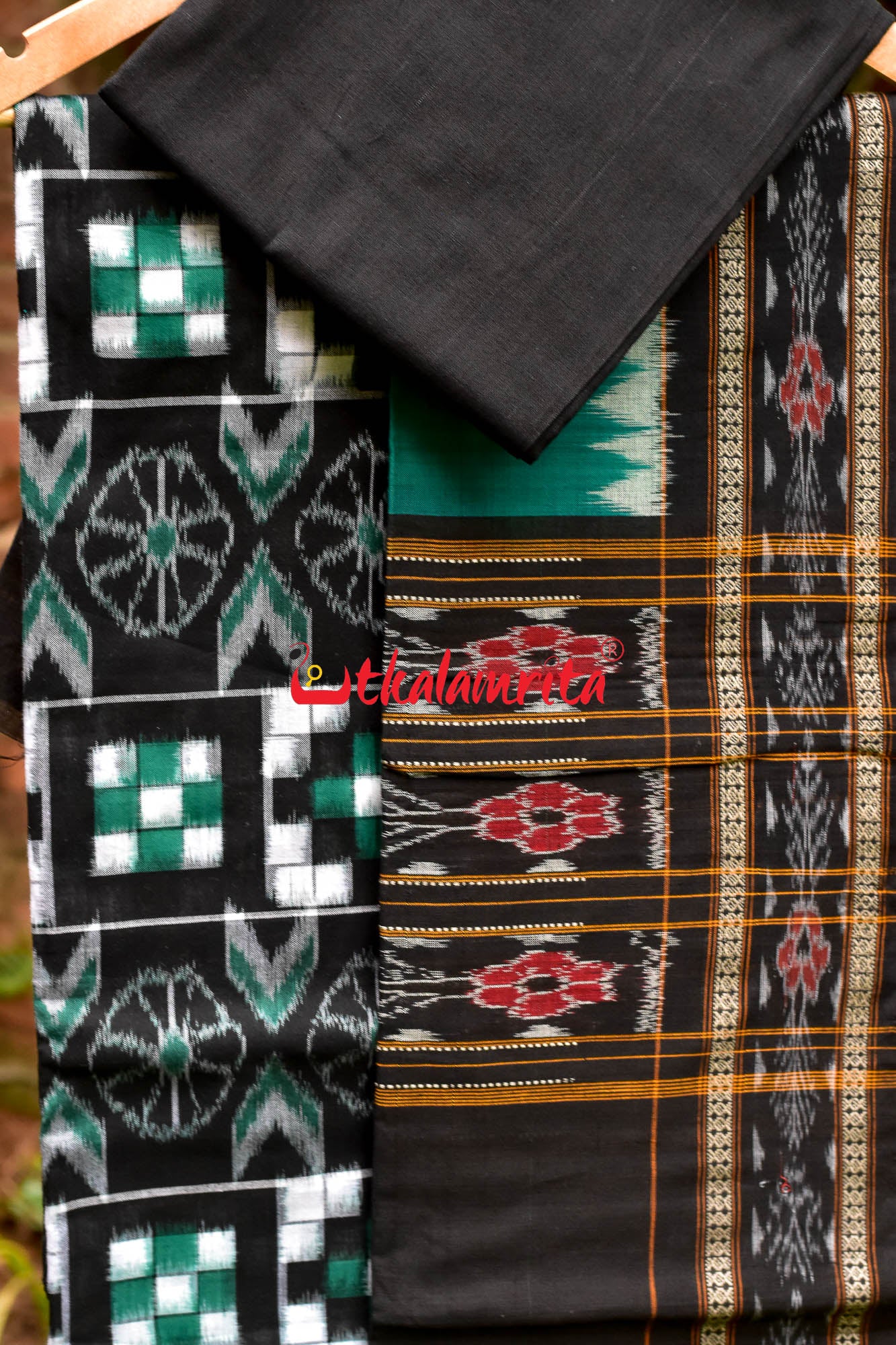 Pasapali Green Black White Dress Set