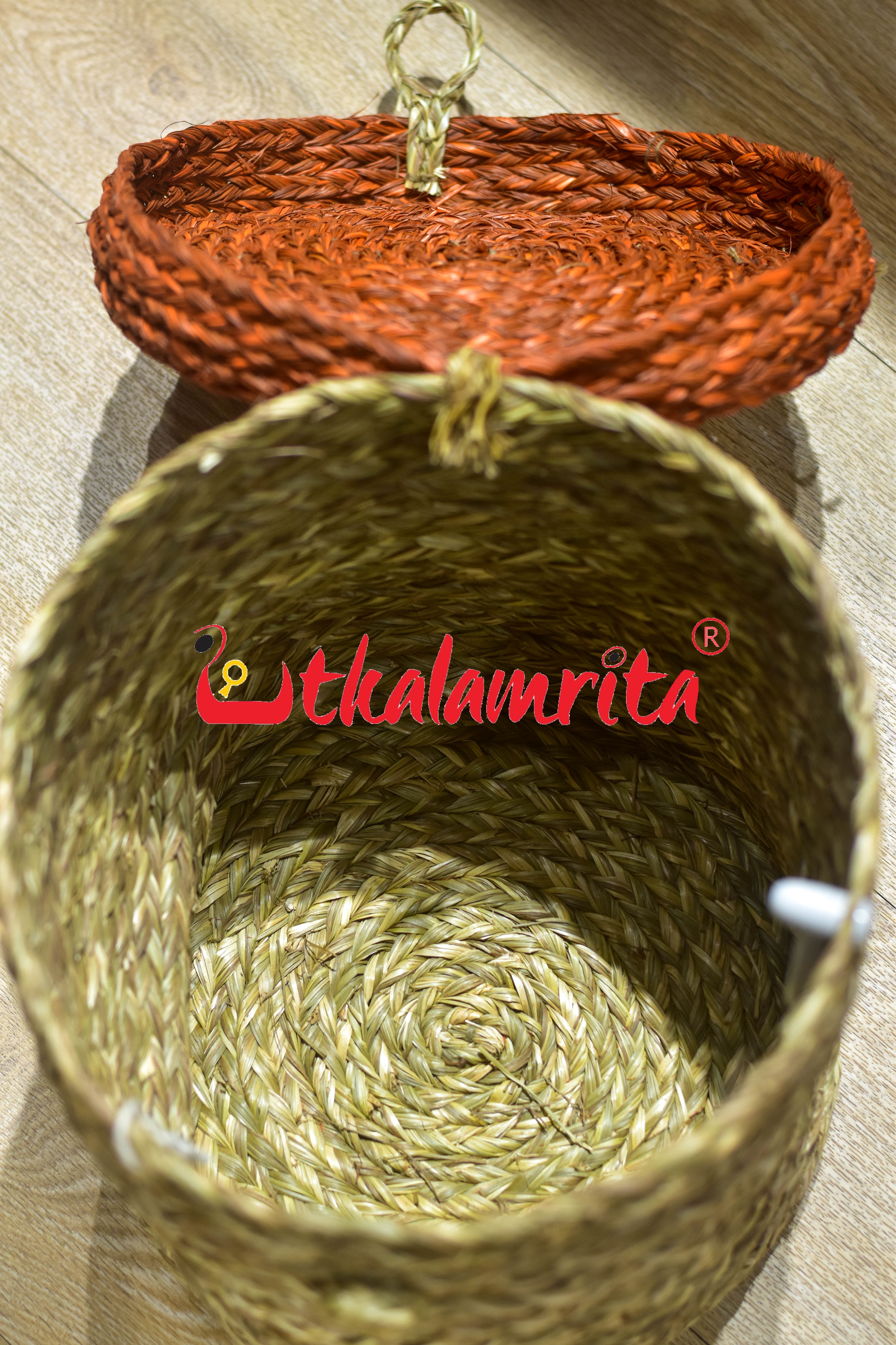 Sabai Grass Beni Box with Rust Lid