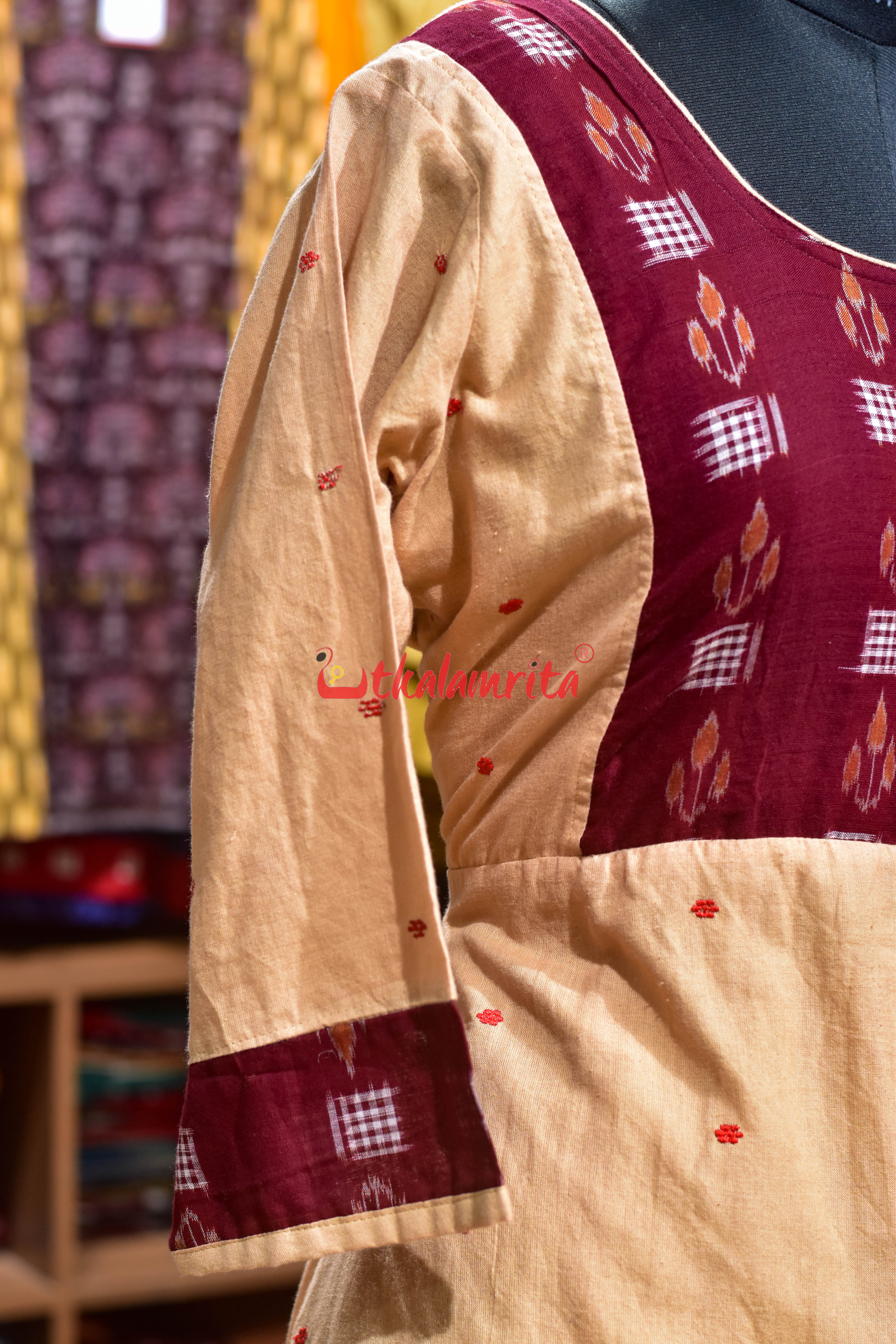 Sambalpuri Maruvaa Anarkali Dress