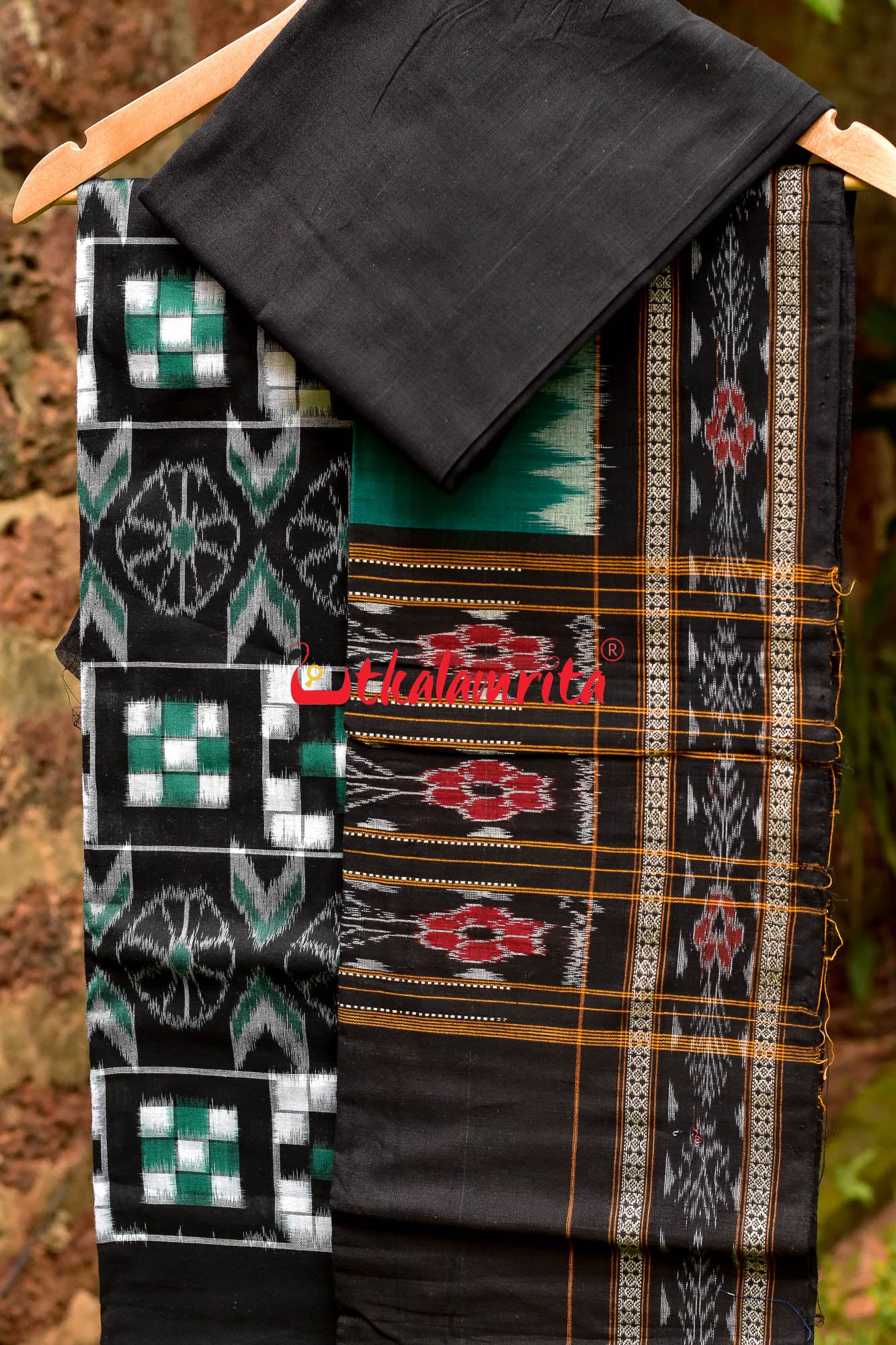 Pasapali Green Black White Dress Set