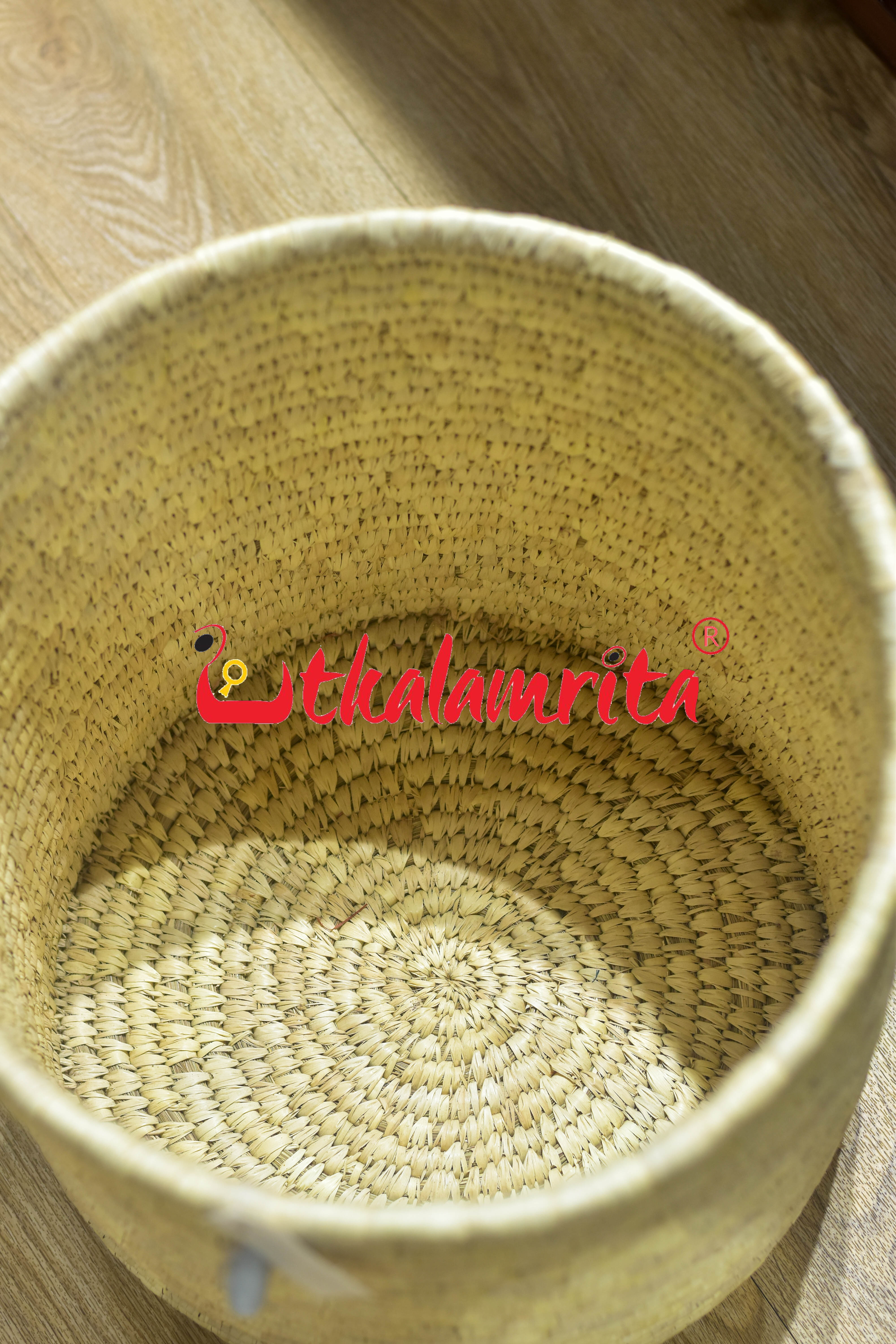 Sabai Grass Binding Dustbin Natural