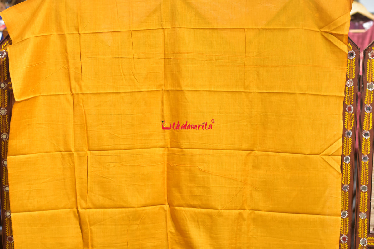 Blue Yellow Middle Sankha Chakra Design Dress Set