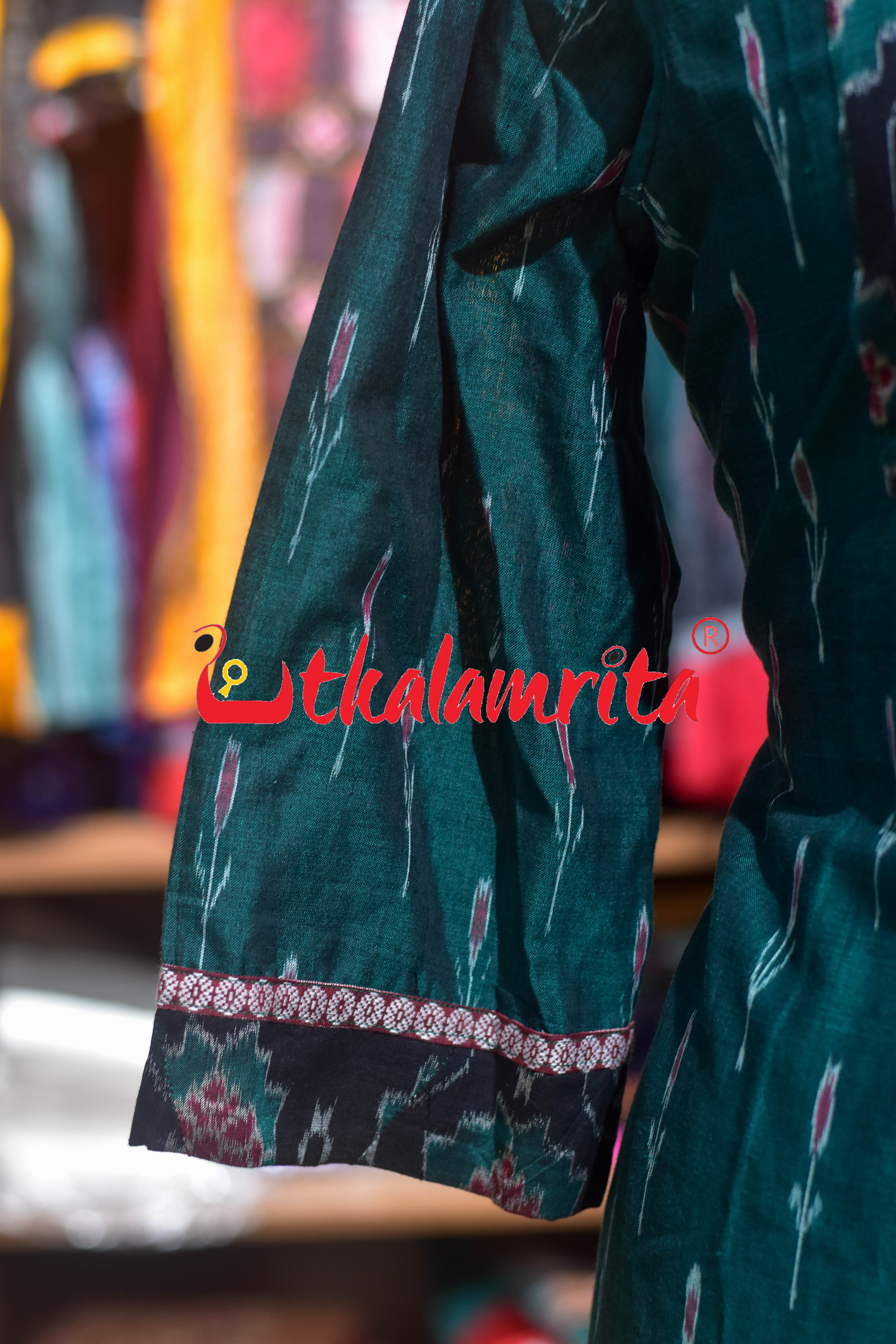 Bottle Green Labanga Tribal Design (Ladies' kurti)