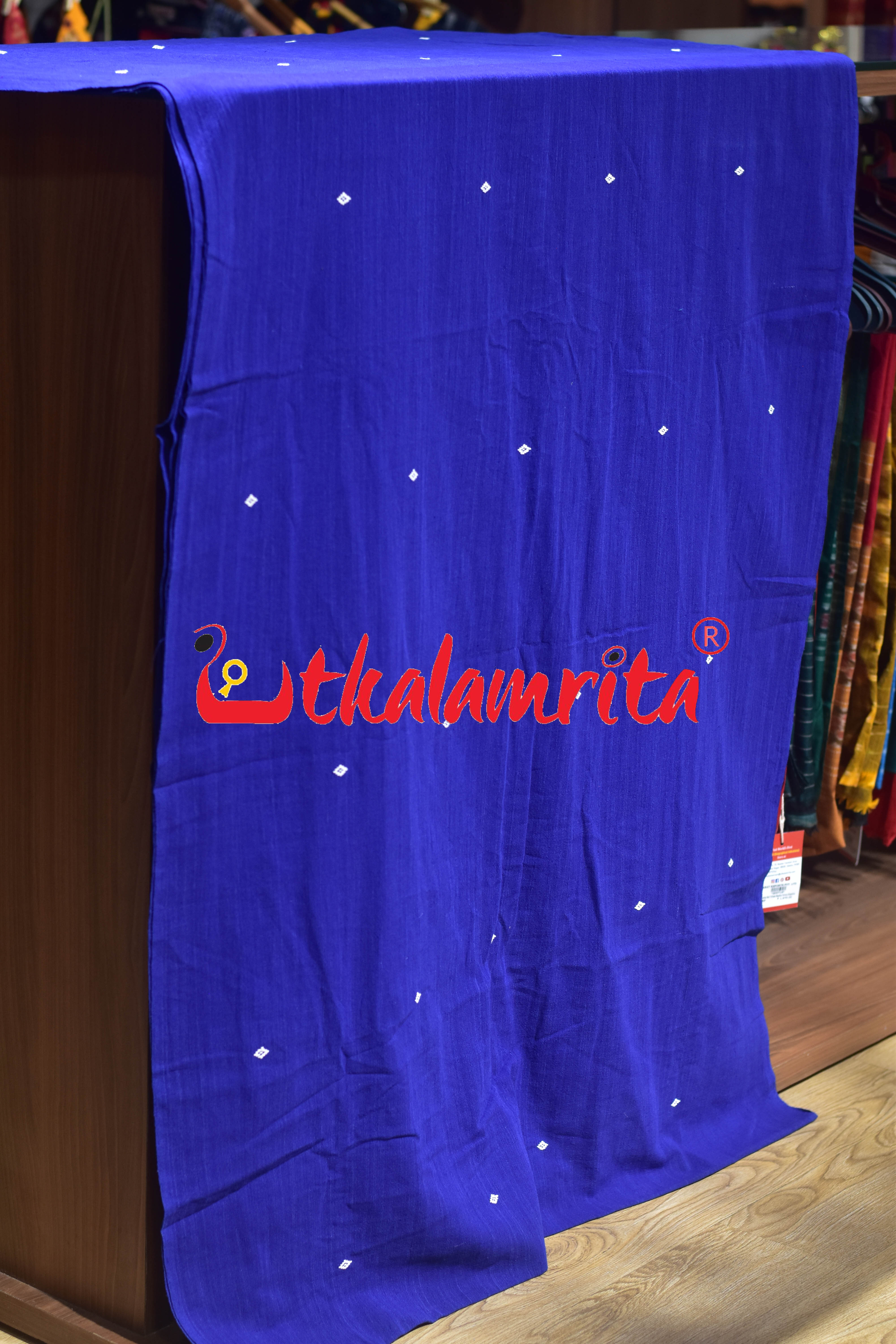 Blue with White buti Kotpad (Fabric)