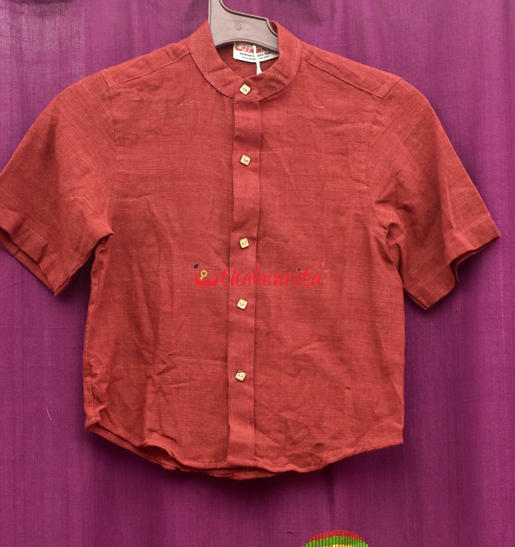 Plain Maroon Kotpad (Kid's Shirt)