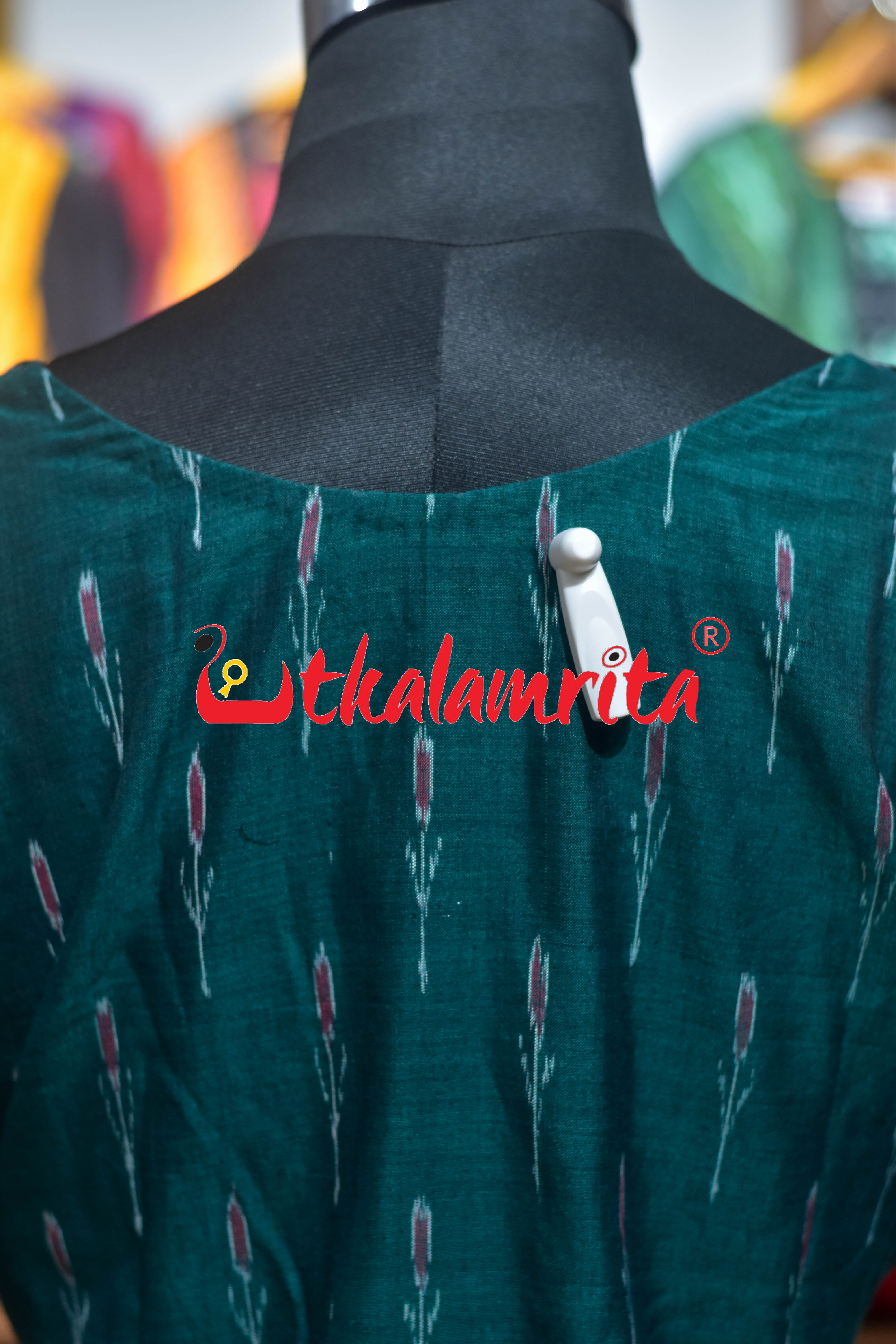 Bottle Green Labanga Tribal Design (Ladies' kurti)