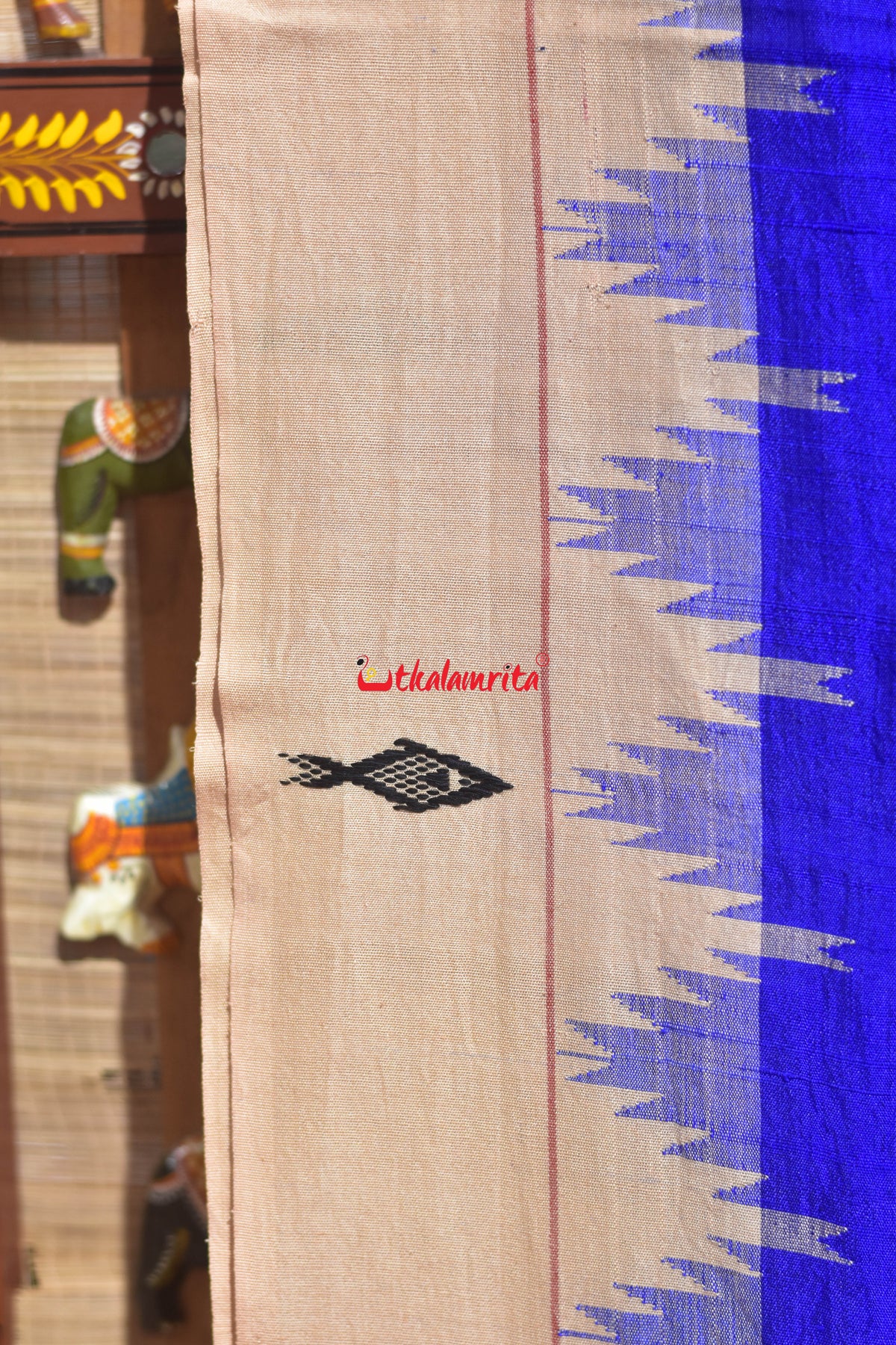 Indigo Ganga Jamuna Tussar Kotpad Saree