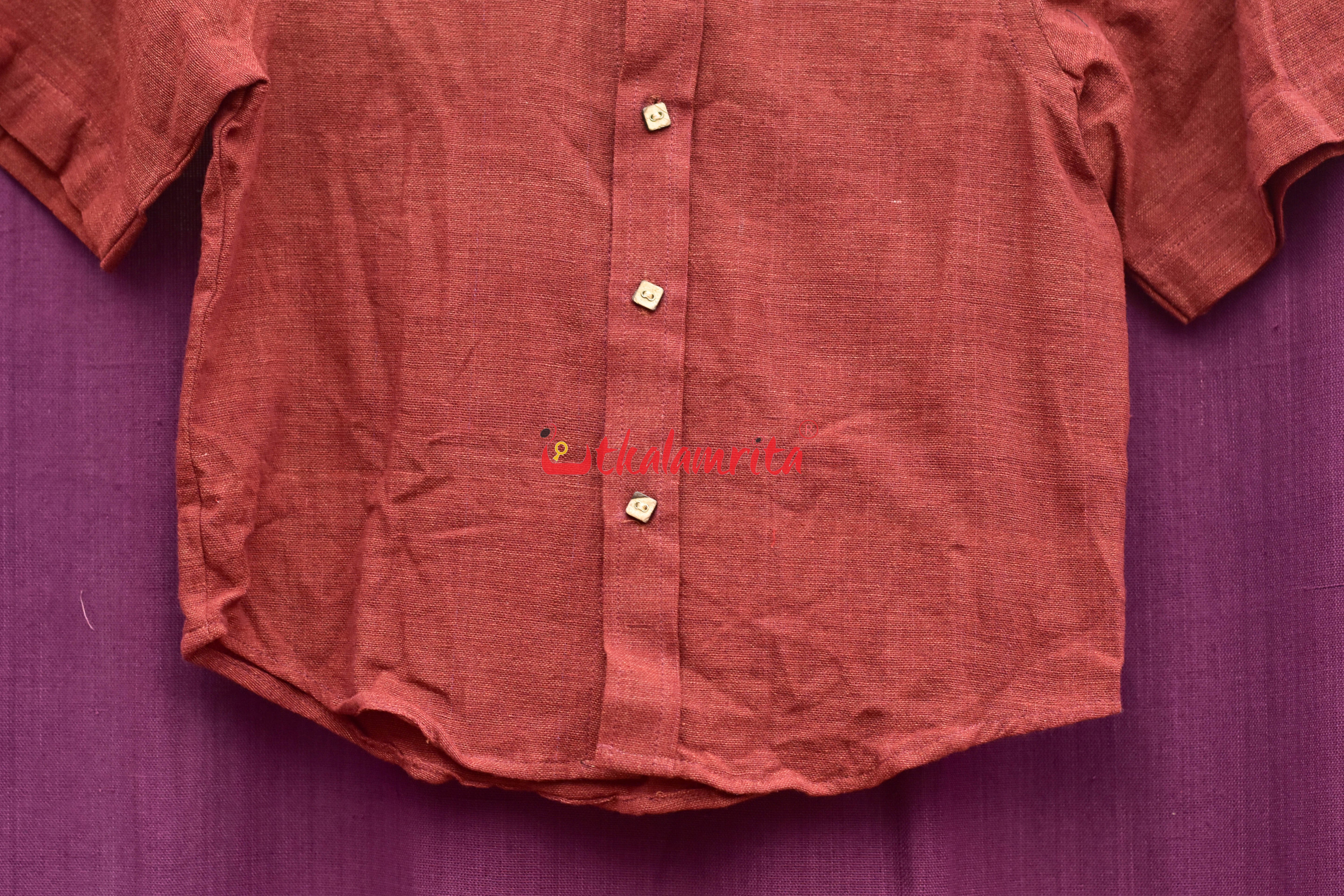 Plain Maroon Kotpad (Kid's Shirt)
