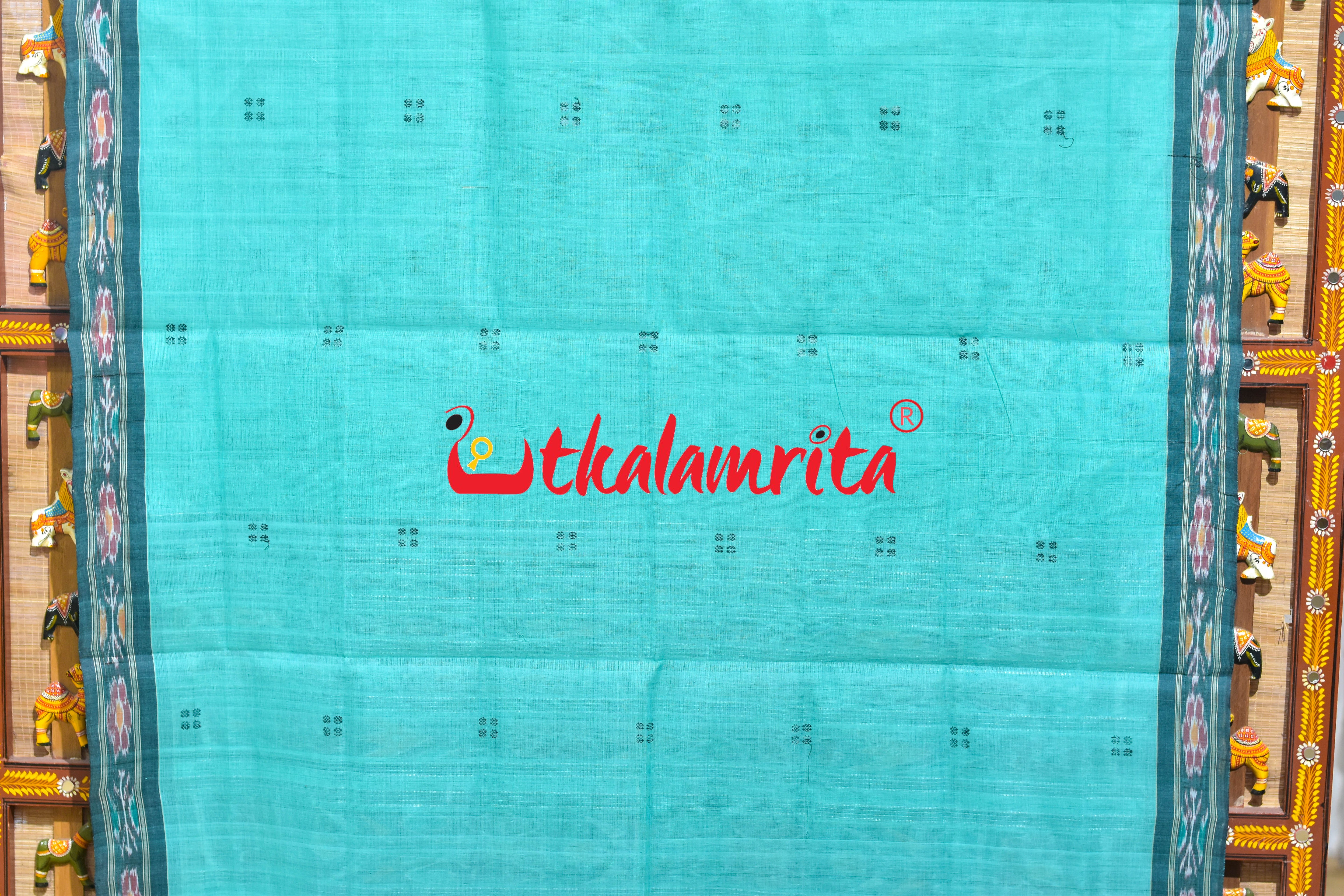 Sea Green Pittala Single Cotton Saree