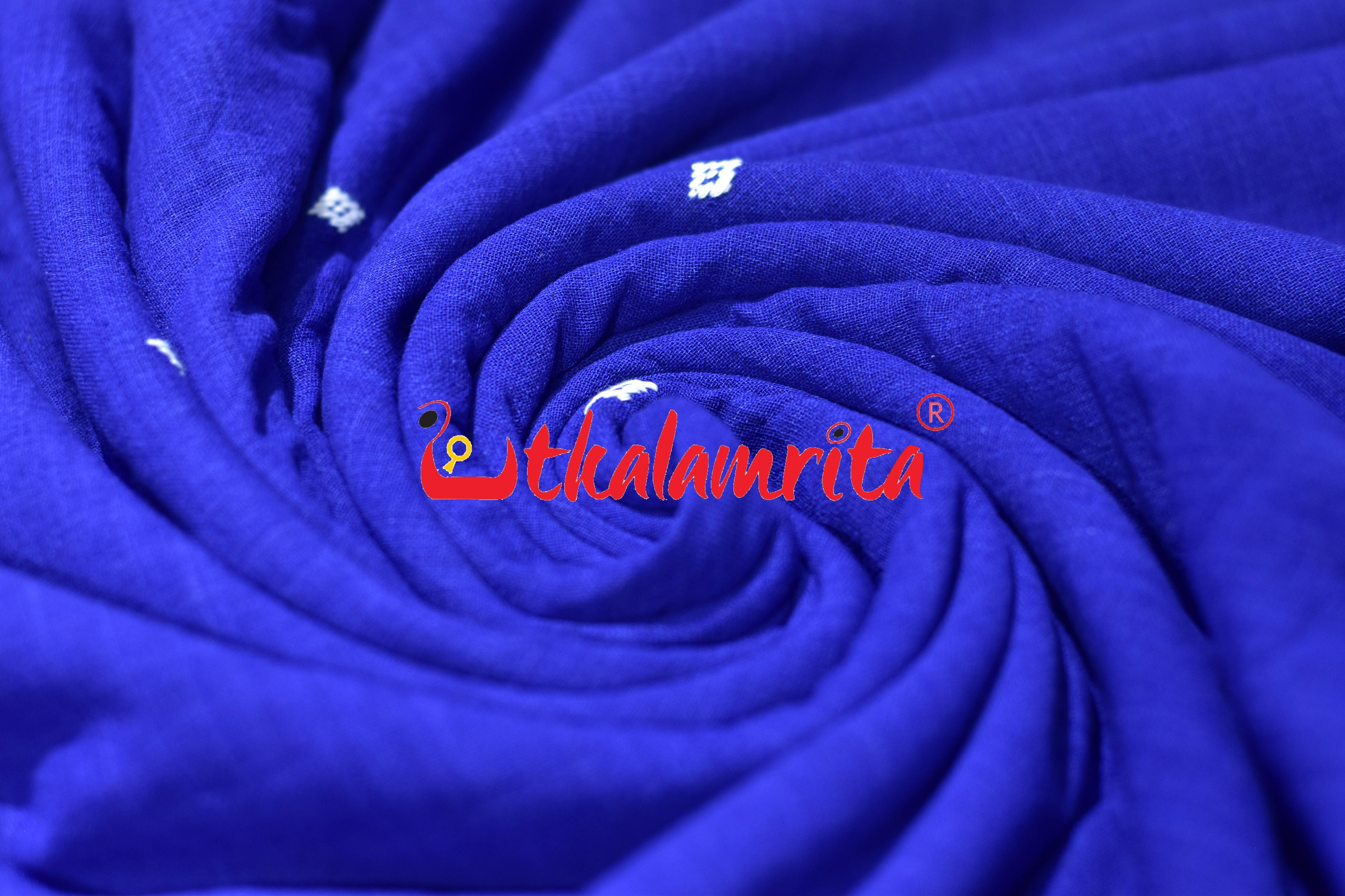 Blue with White buti Kotpad (Fabric)