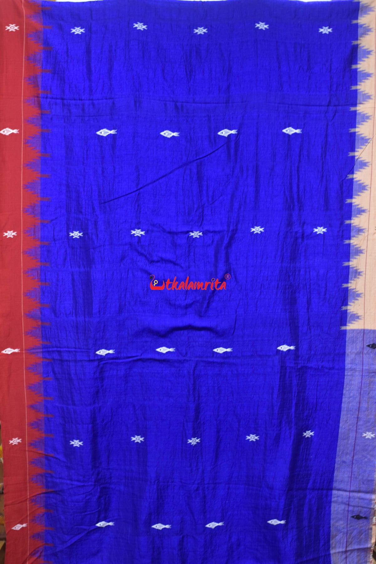 Indigo Ganga Jamuna Tussar Kotpad Saree