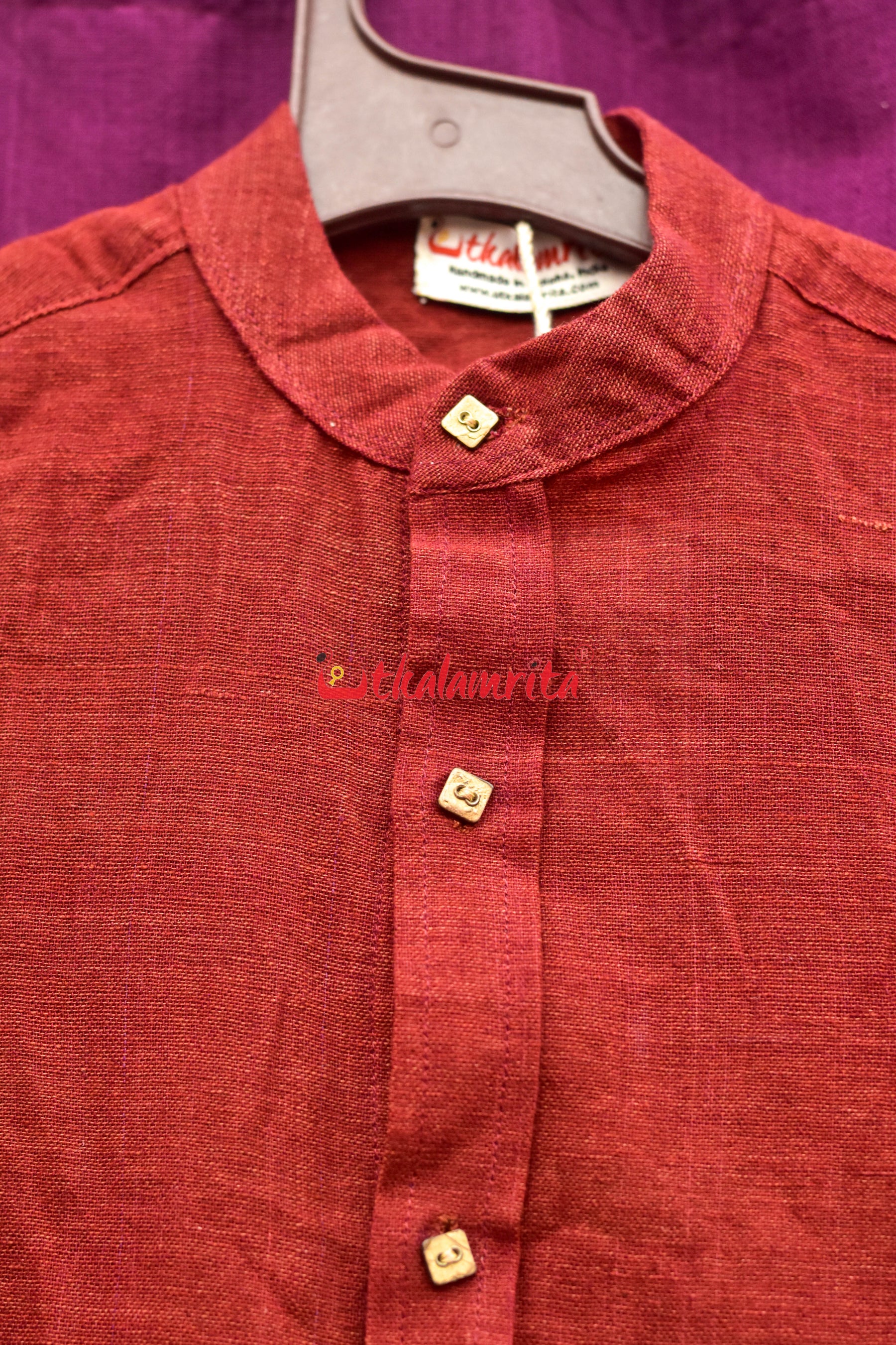 Plain Maroon Kotpad (Kid's Shirt)