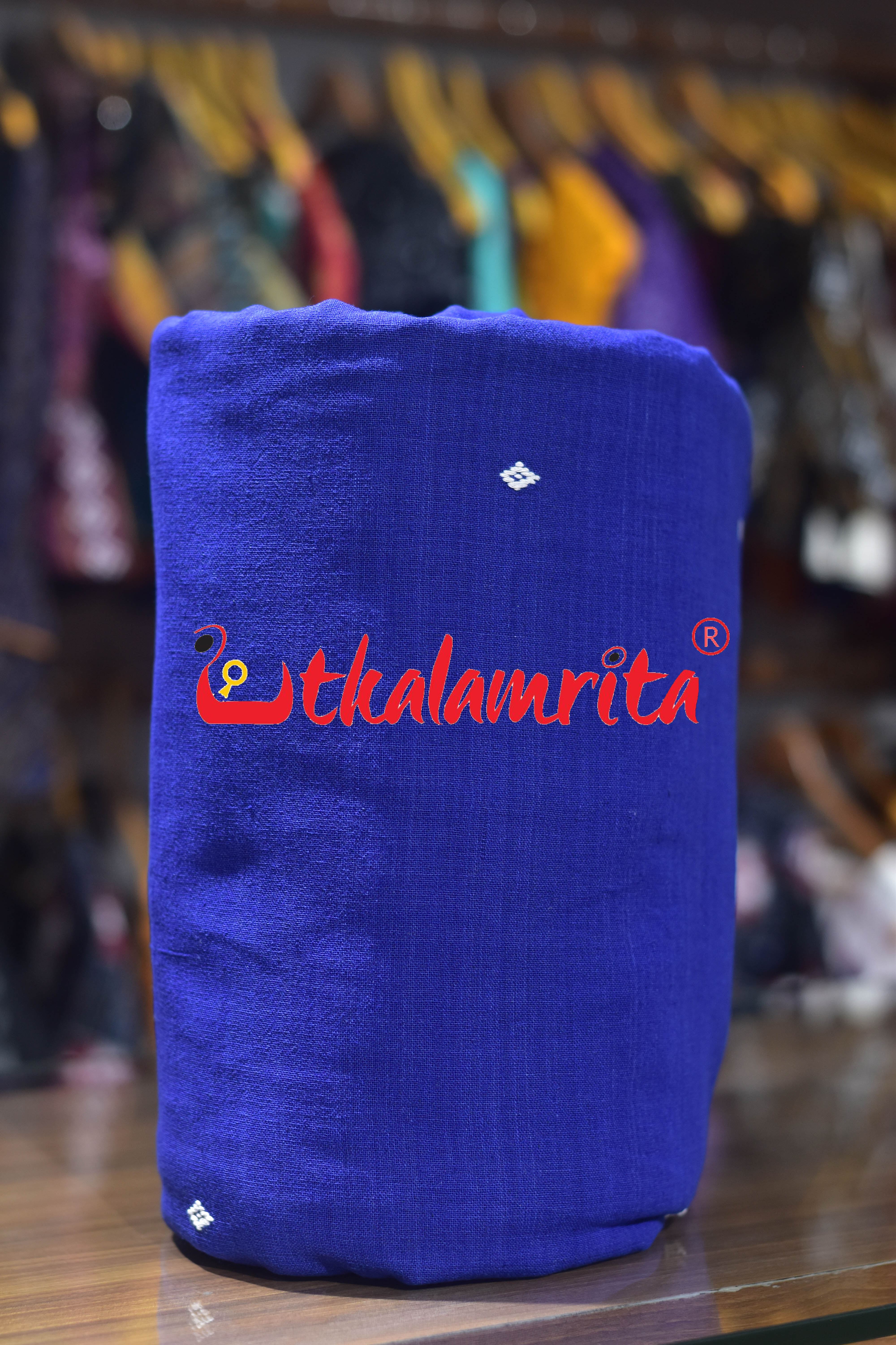 Blue with White buti Kotpad (Fabric)