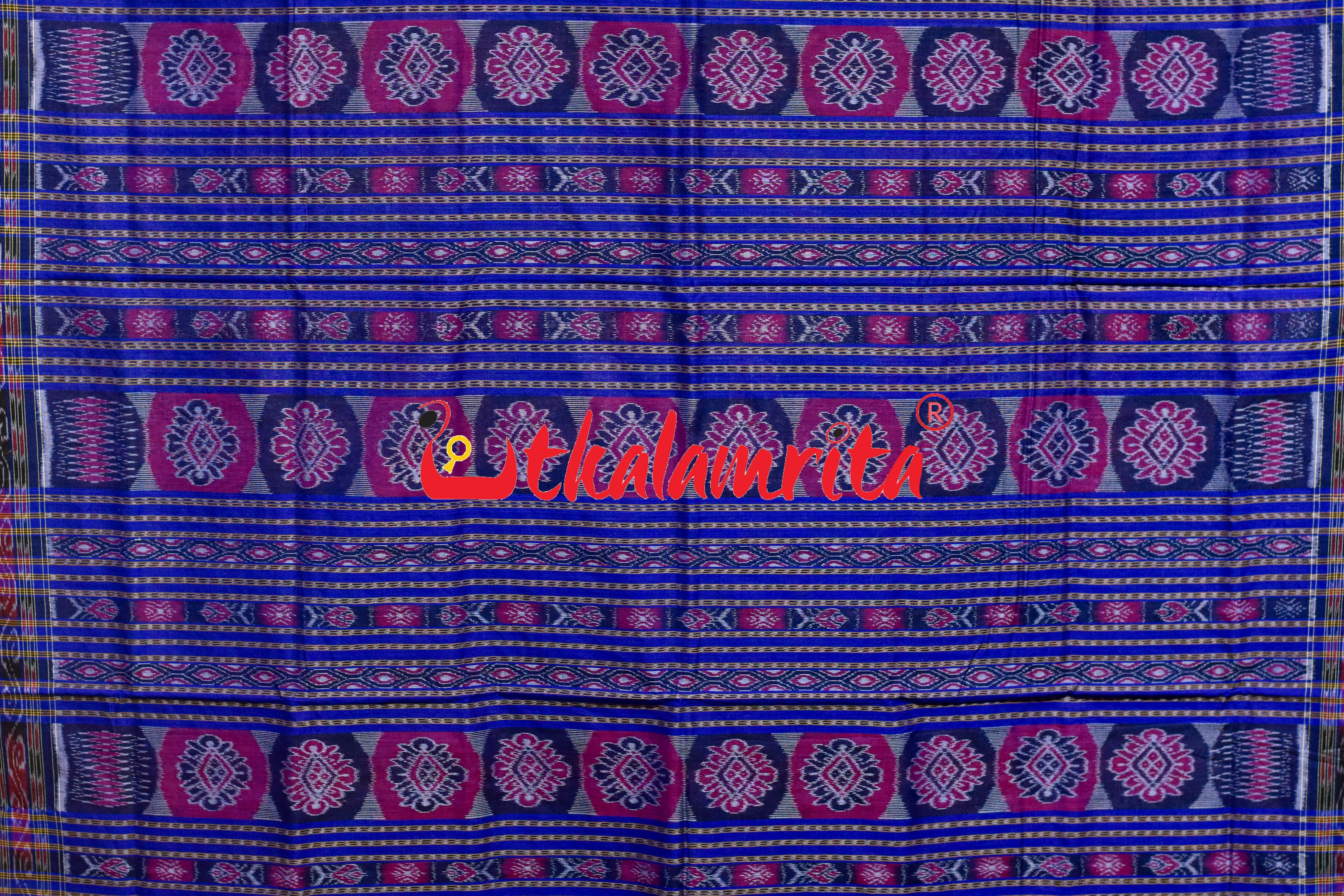 Sree Jantra Lakhmi Pada Rust Orange Sambalpuri Cotton Saree