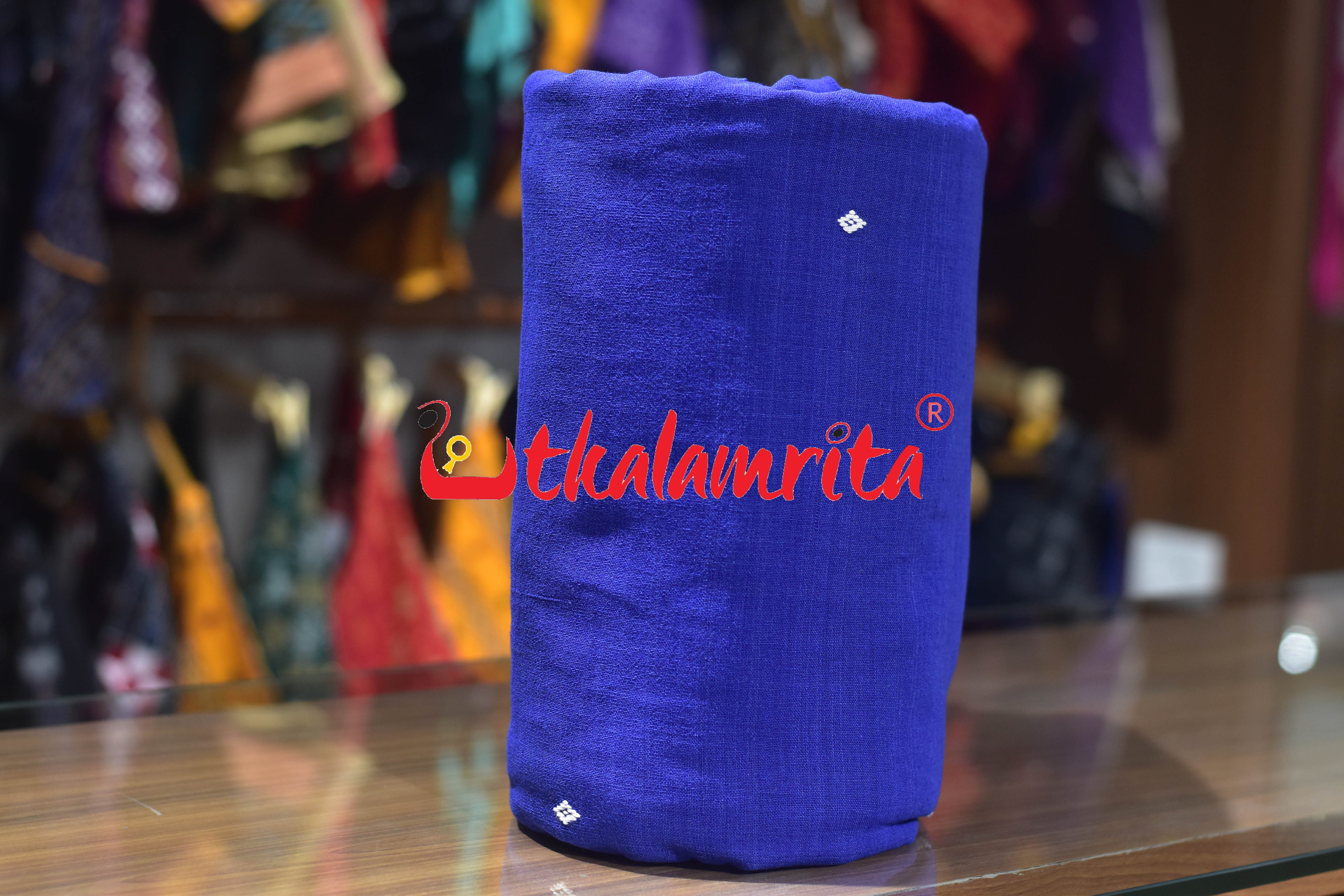 Blue with White buti Kotpad (Fabric)