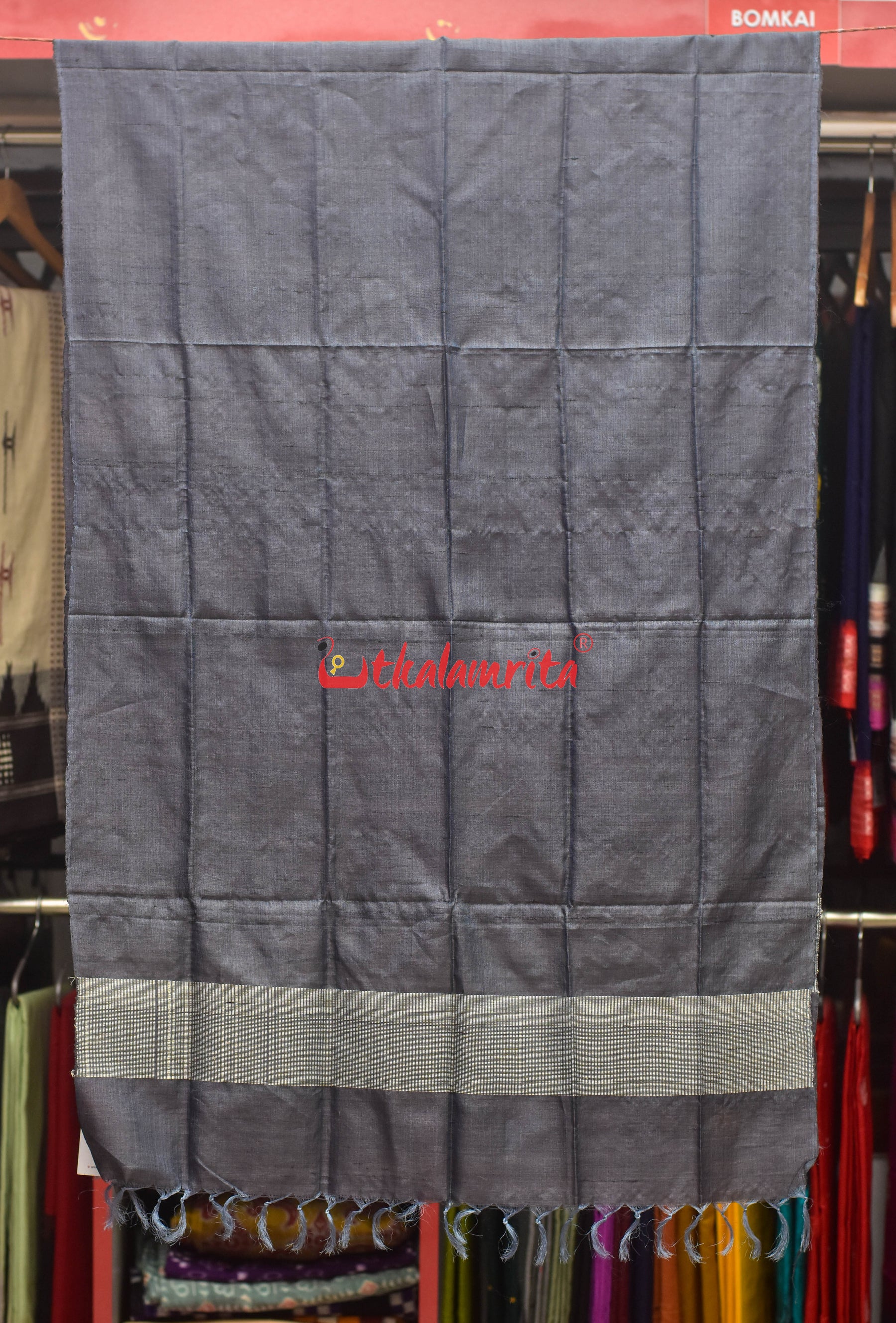Ash Grey Dia Tussar (Stole)