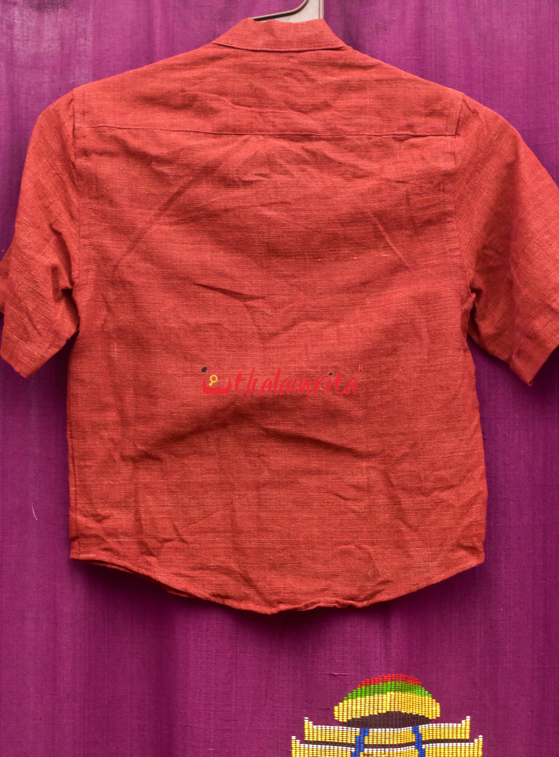 Plain Maroon Kotpad (Kid's Shirt)