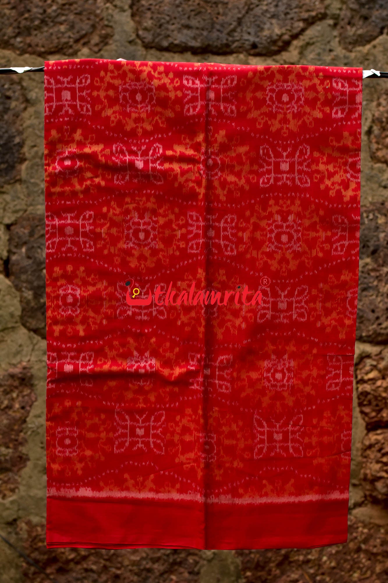 Red Tribal Sambalpuri Dress Set