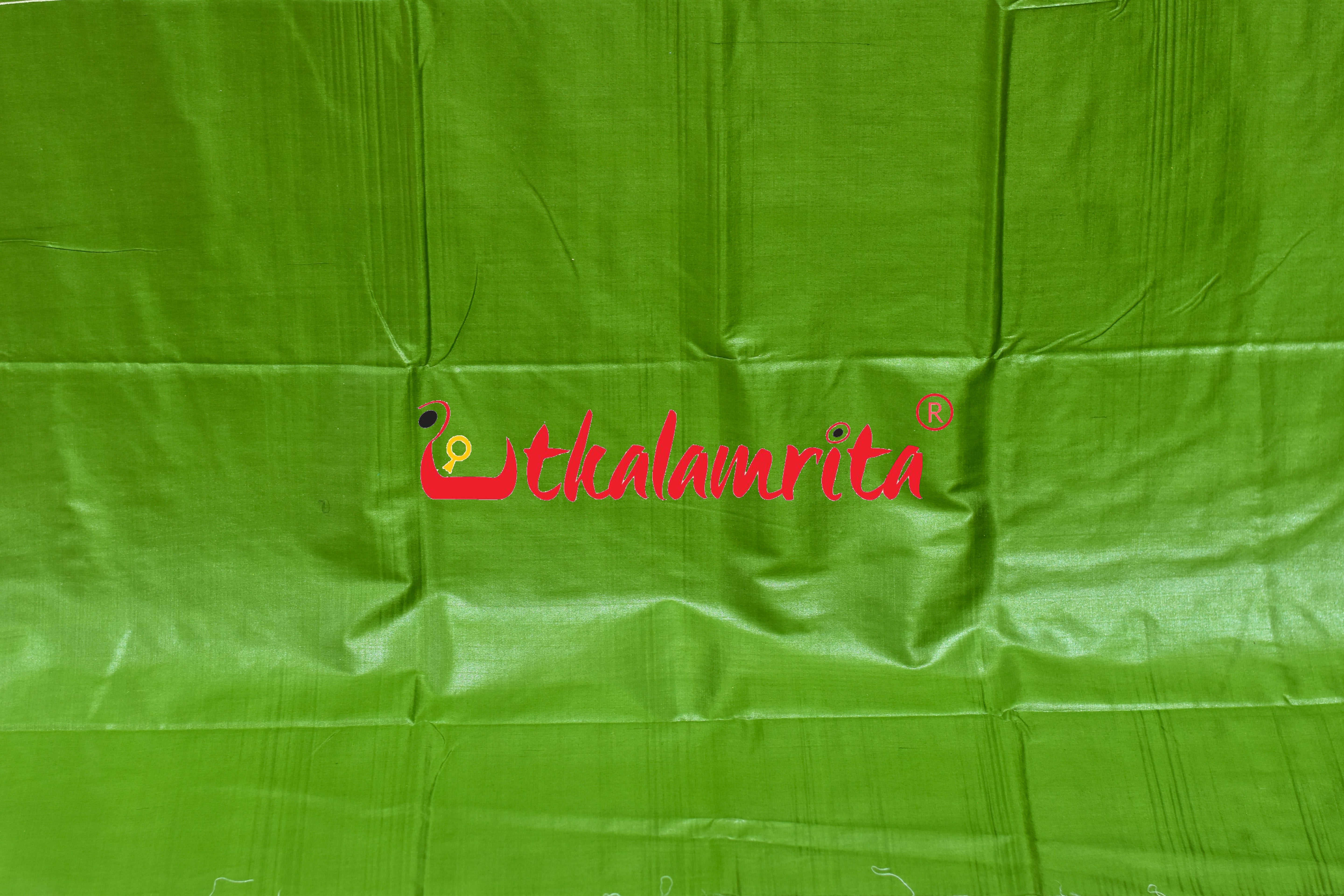 Chrome Grey Mehendi Eri Silk Saree