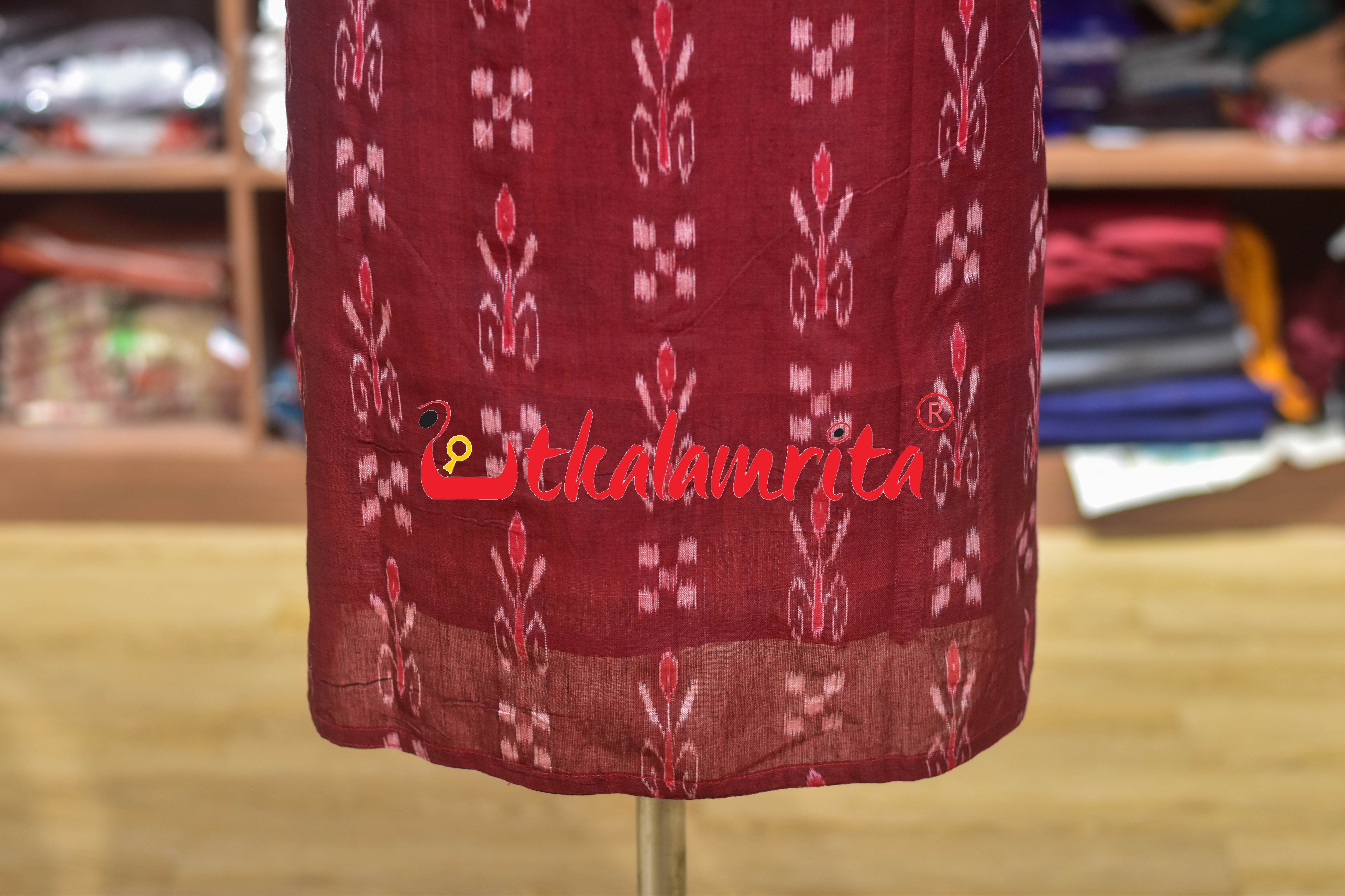 Maroon Kadha Total Pasapli (Ladies Kurta)
