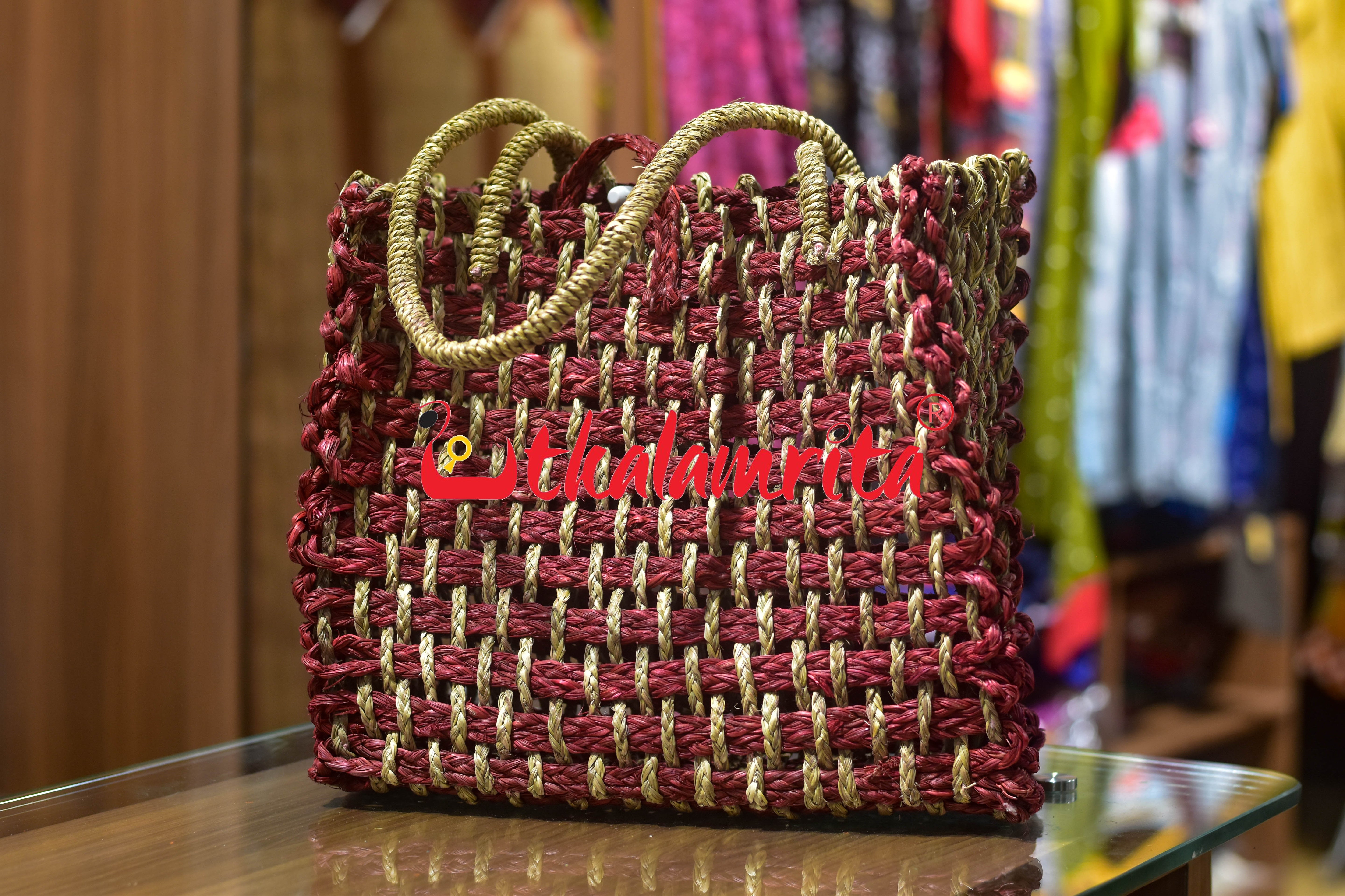 Sabai Grass Jali Bag (large)