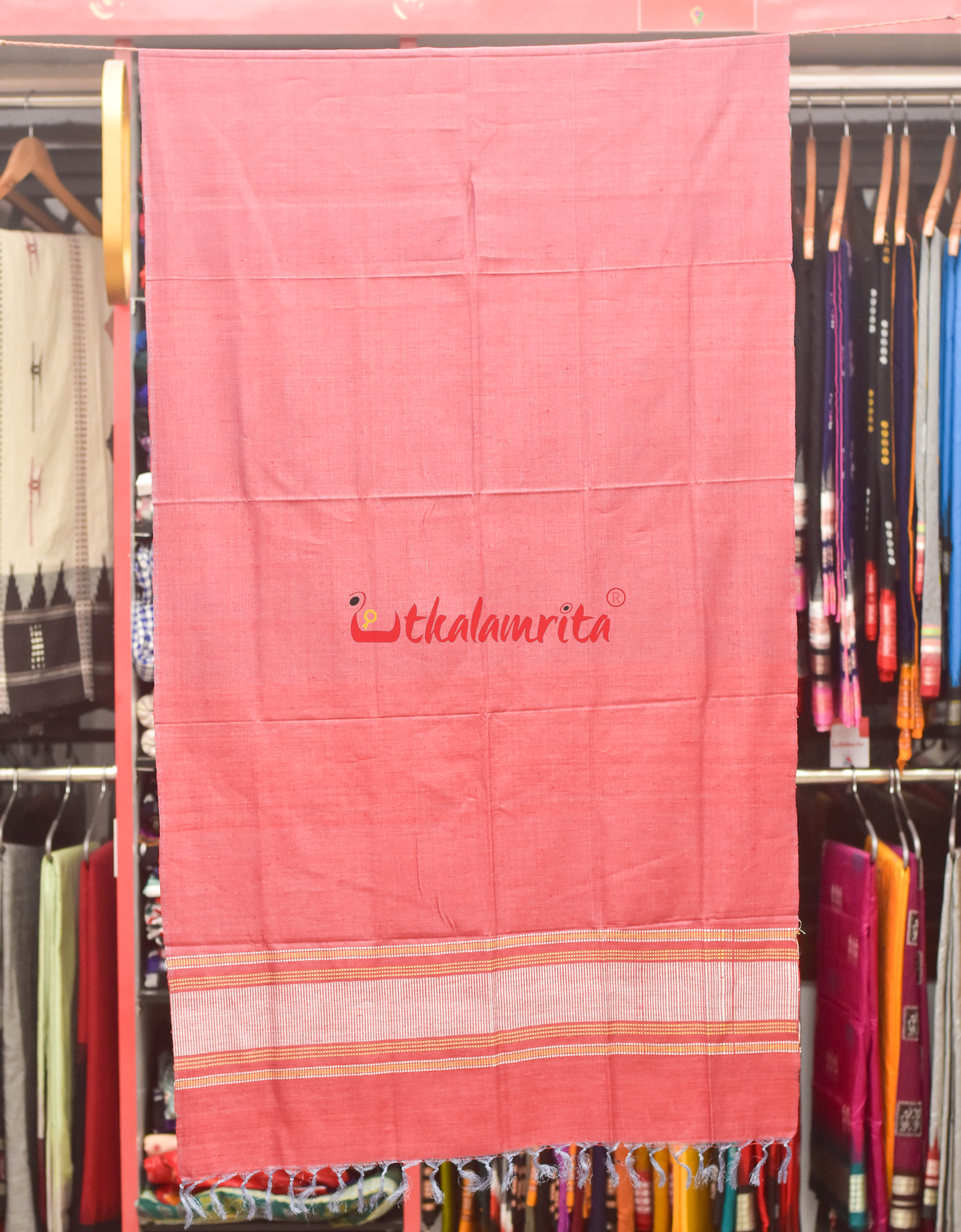 Maroon Dia Tussar (Stole)