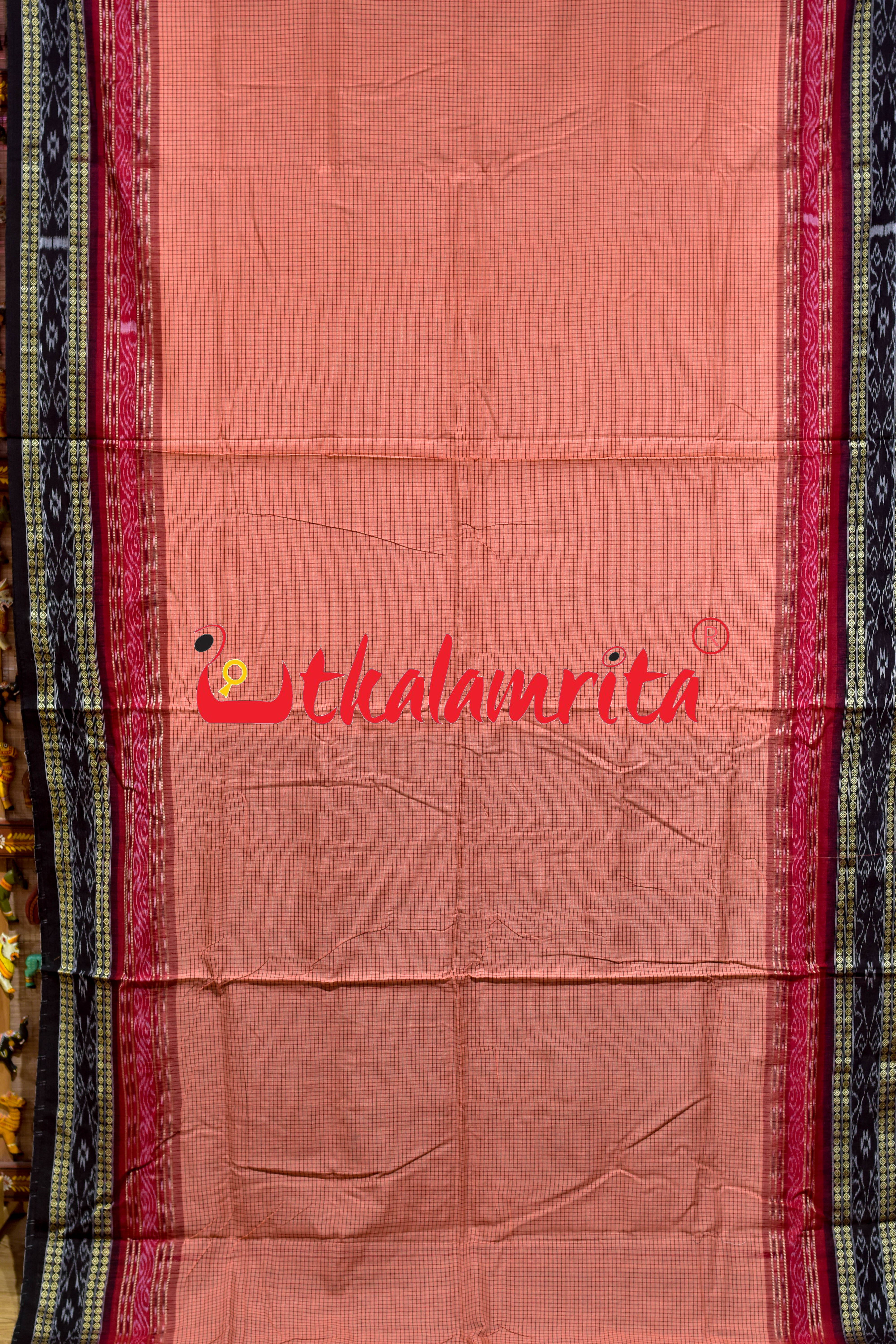Peach Sachipar Khandua Cotton Saree