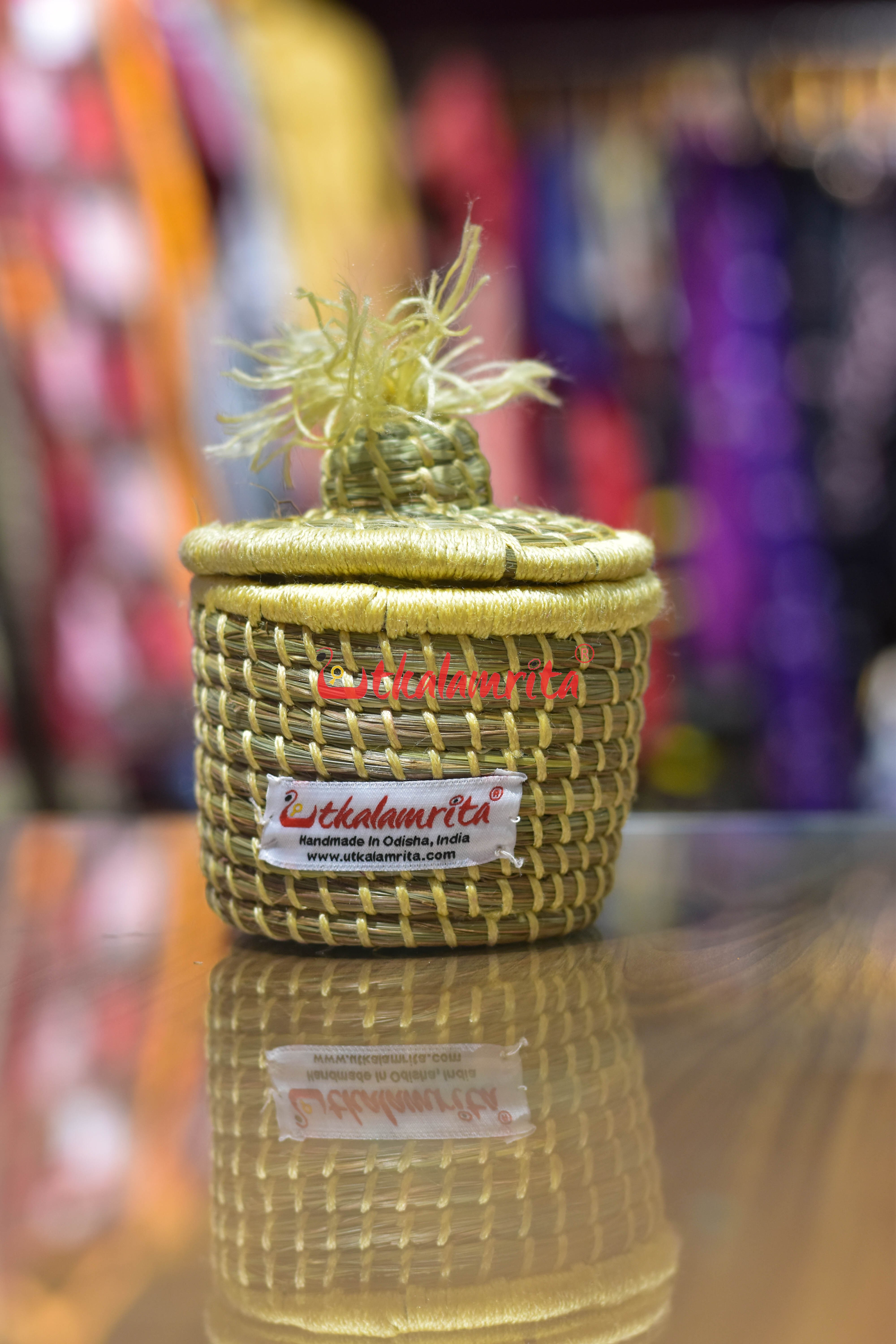 Sabai Grass Chuti Thread Jewellery Box Cream