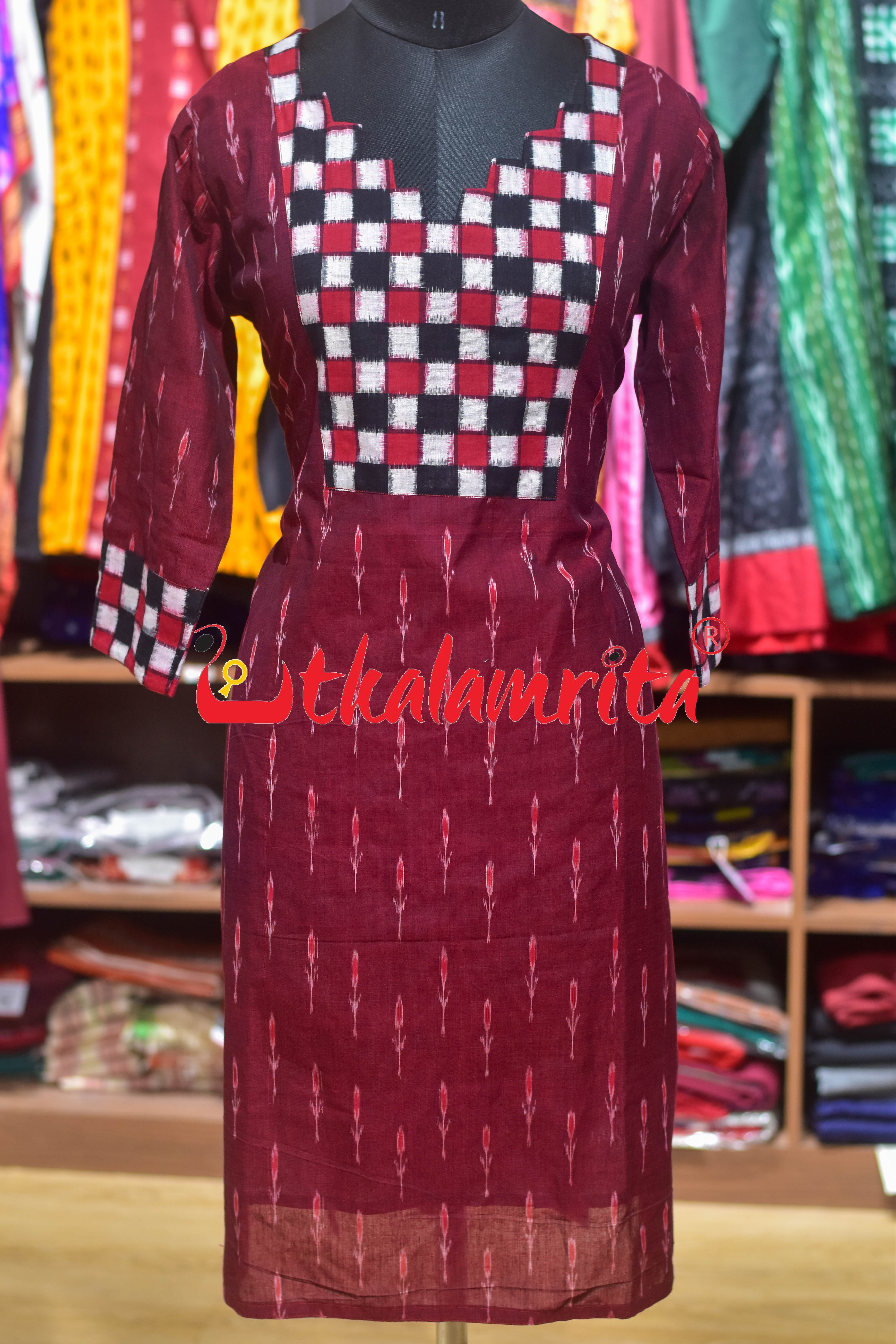 Maroon Labanga Total Pasapali (Ladies Kurti)