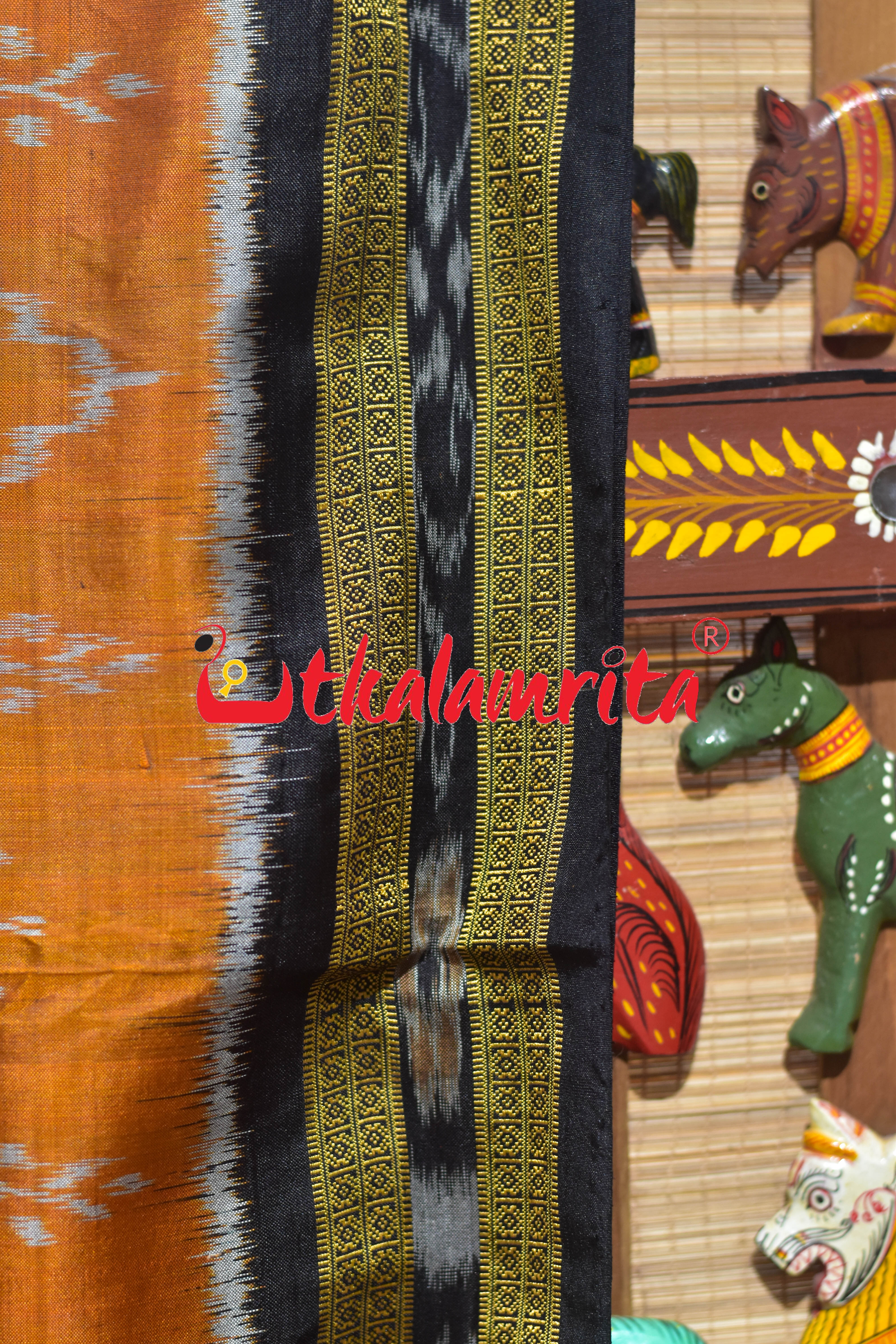 Mustard House Tribals Khandua Silk Saree