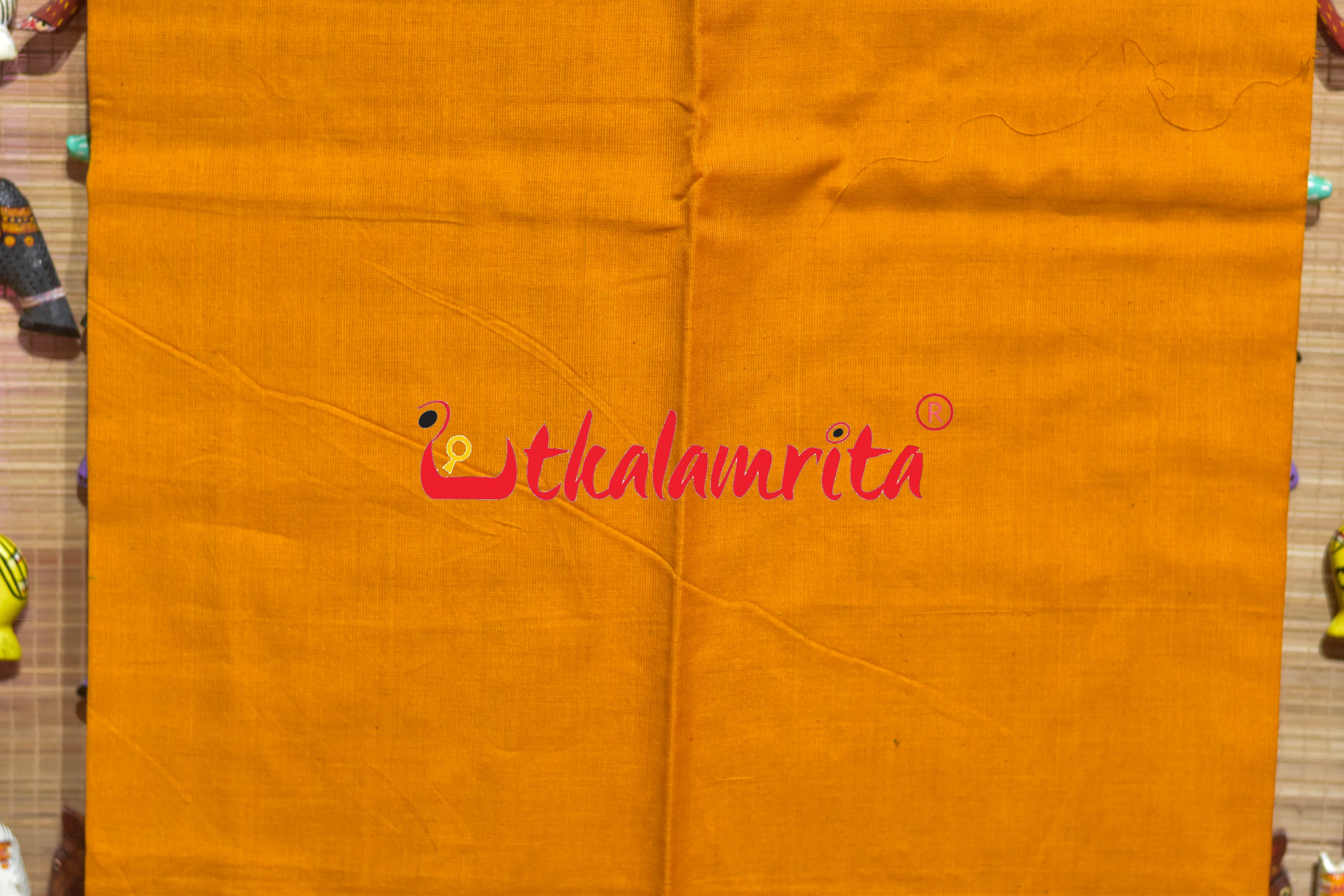 Red Yellow Double Flower Sambalpuri Cotton Dress Set