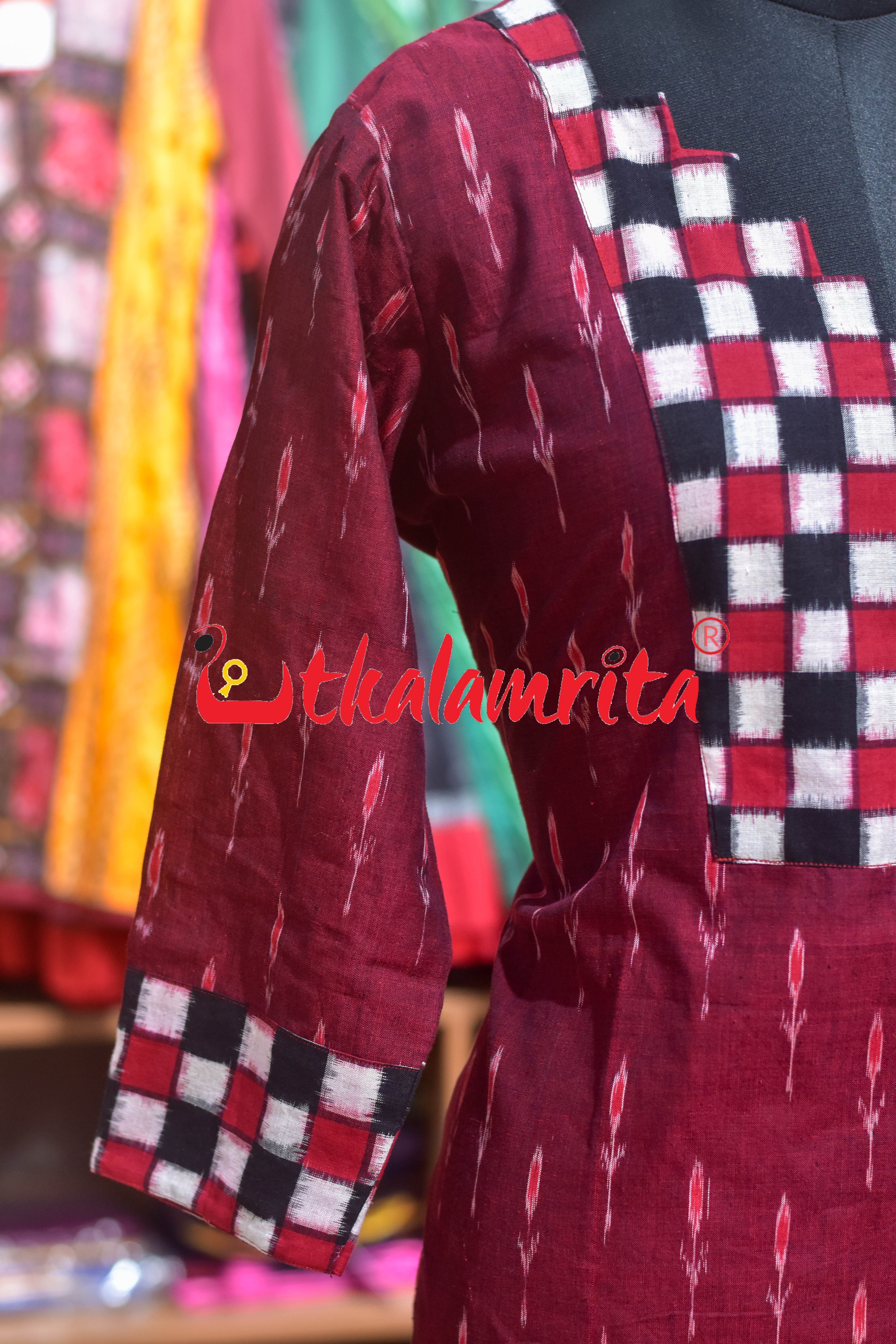 Maroon Labanga Total Pasapali (Ladies Kurti)