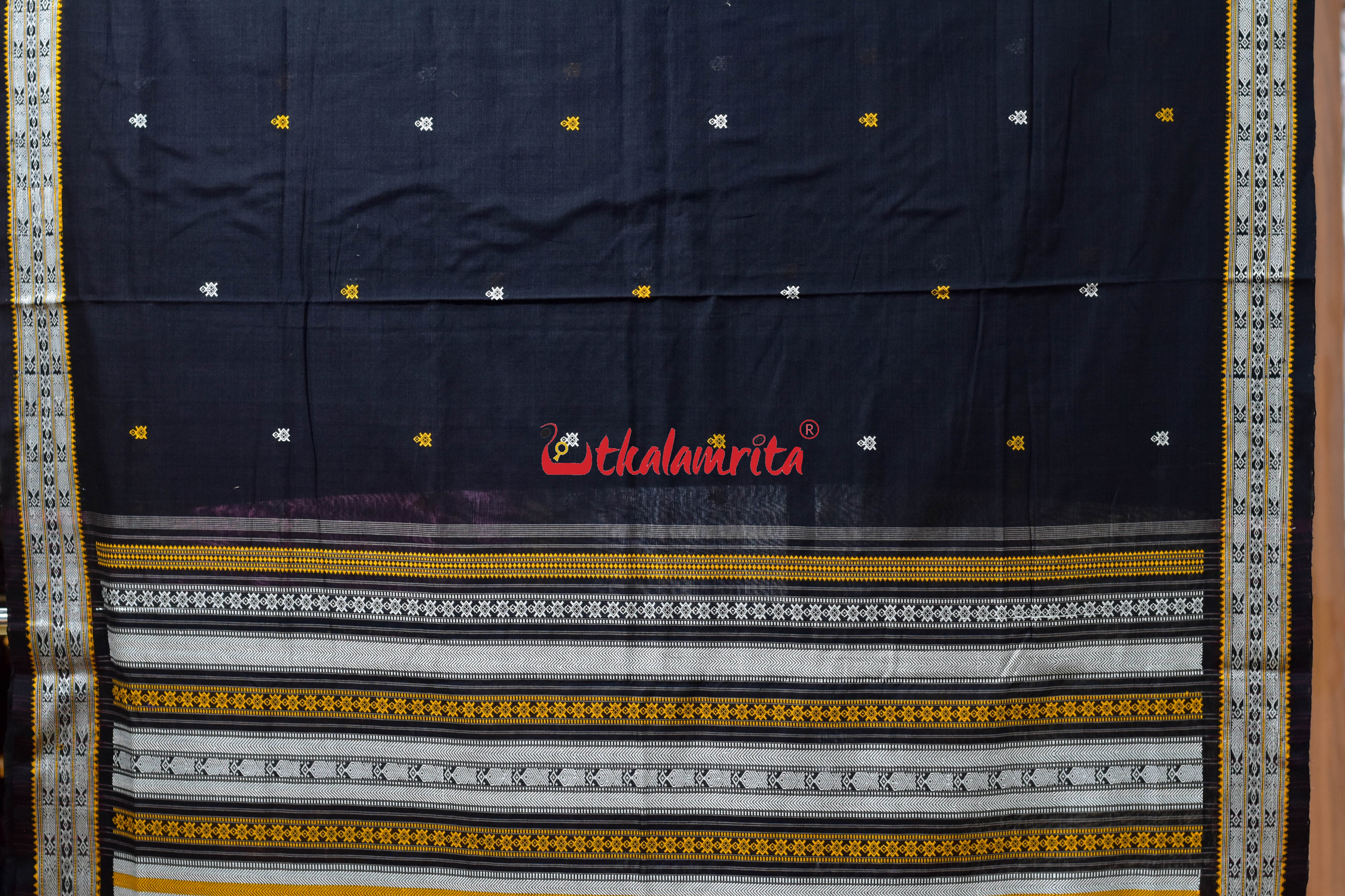 Nuapatna Habaspuri Black Cotton Saree