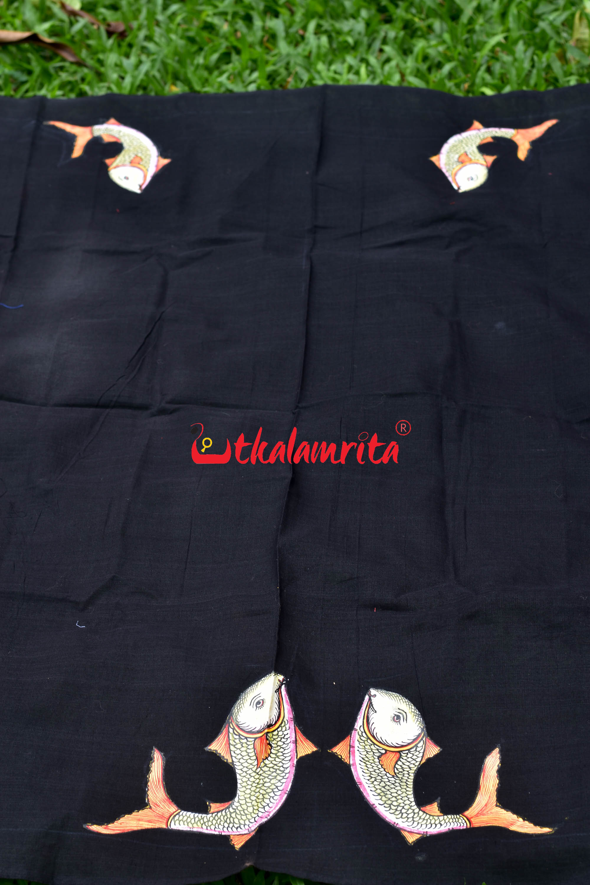 Black Blouse Piece Fish