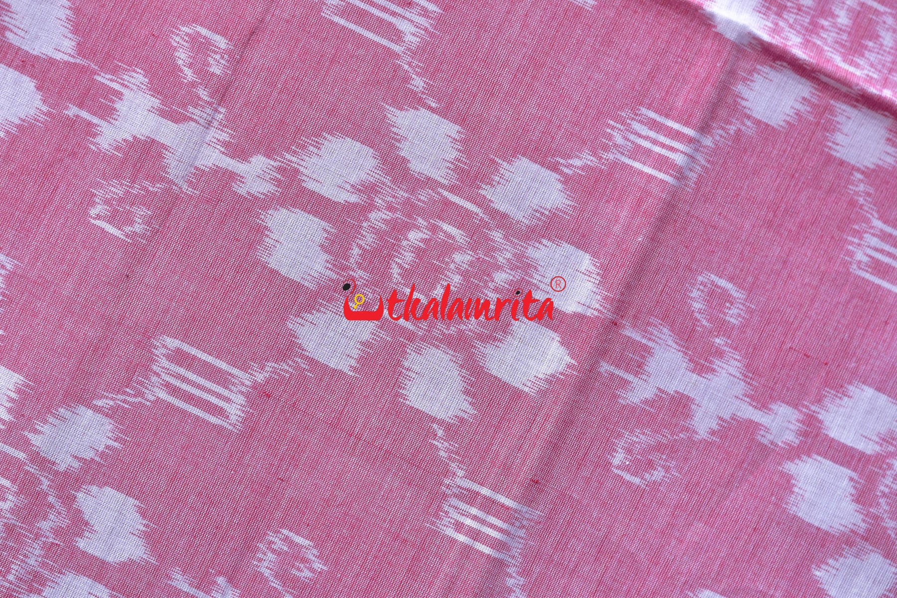 Baby Pink Tribal Khandua Cotton Saree with Bp