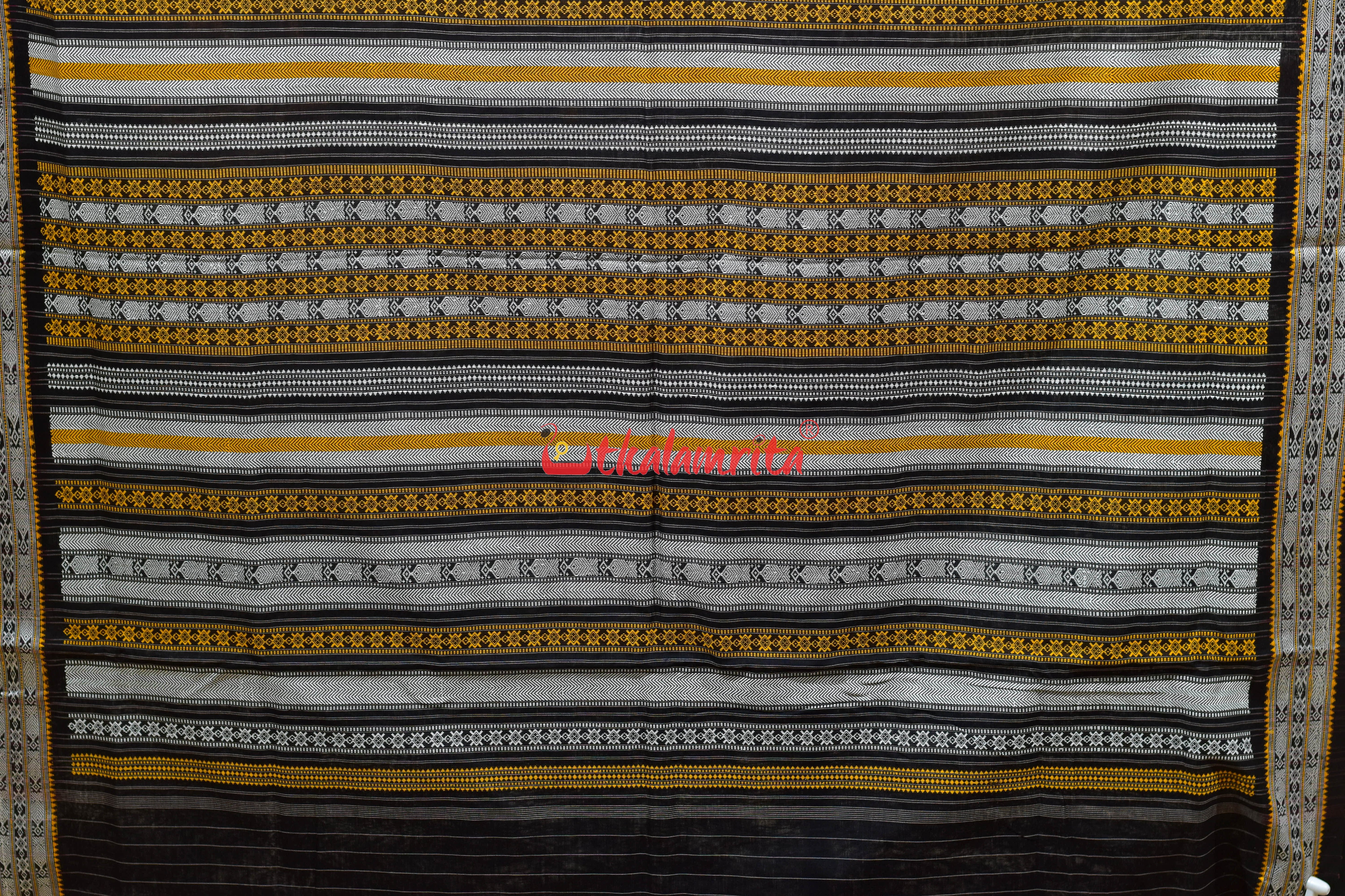 Nuapatna Habaspuri Black Cotton Saree