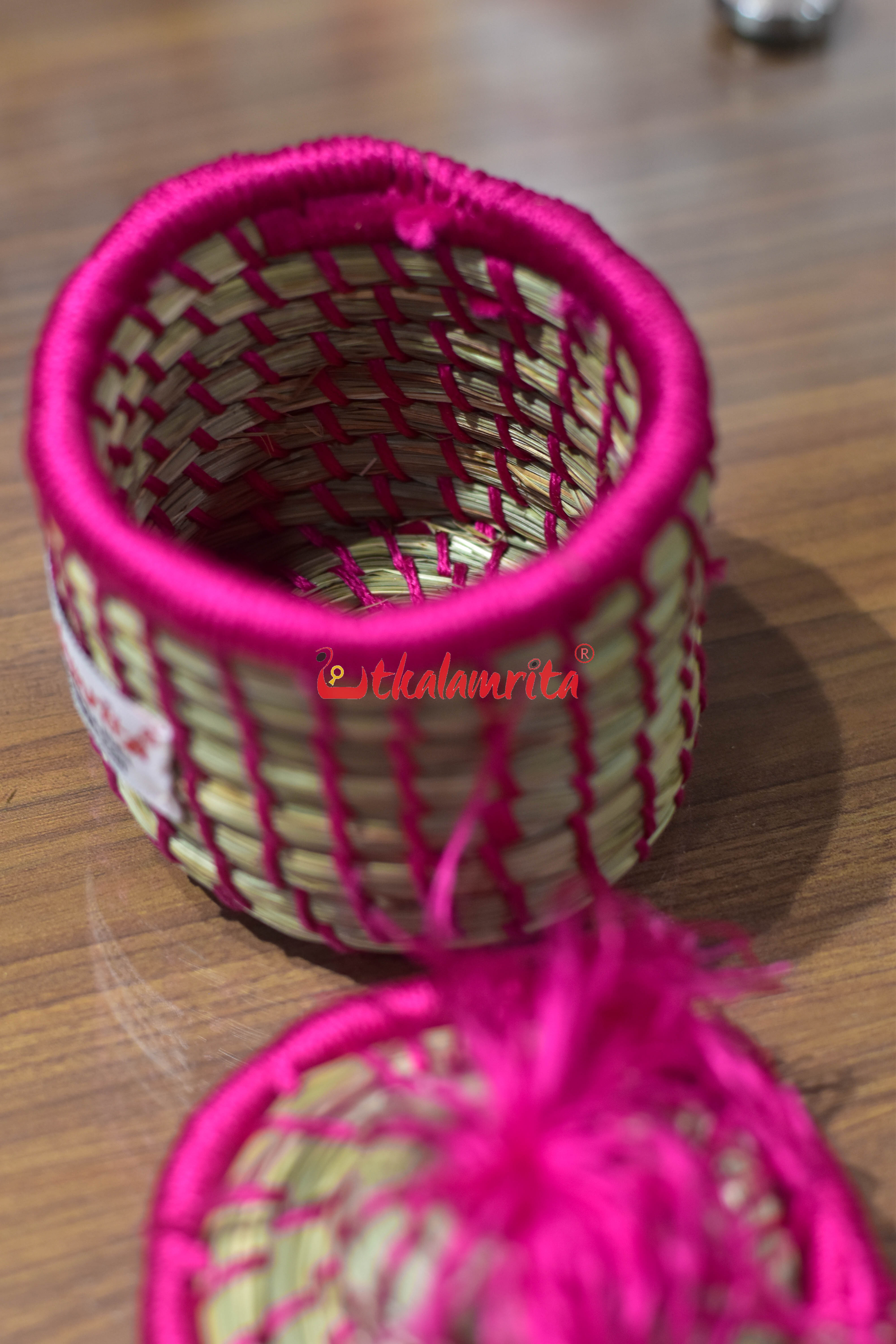 Sabai Grass Chuti Thread Jewellery Box Baby Pink