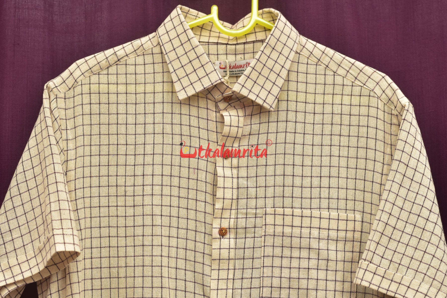 Kotpad Blue White Small Checks (Half Shirt)