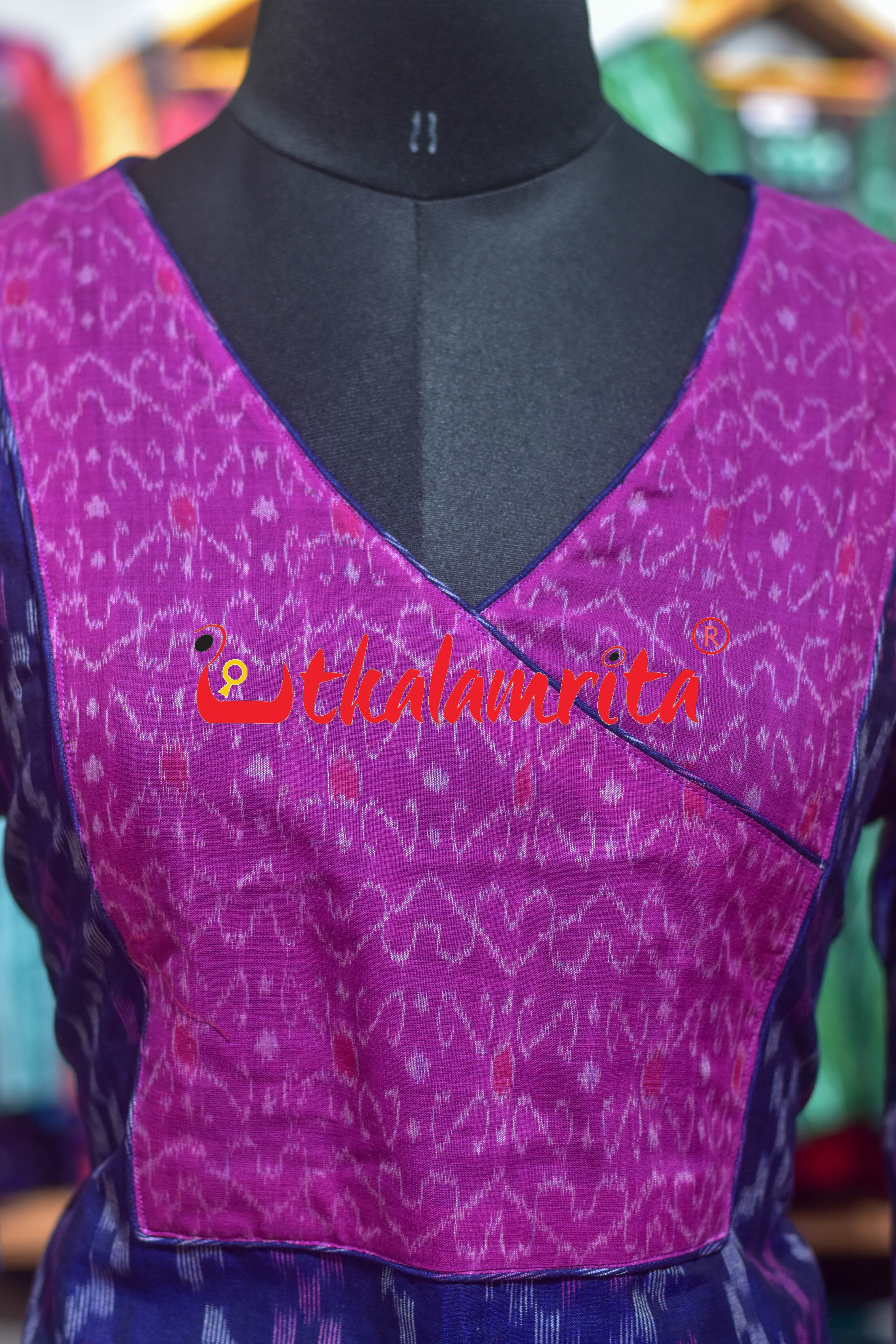Navy Blue Kothi Pasapali S Bandha (Ladies' Kurti)