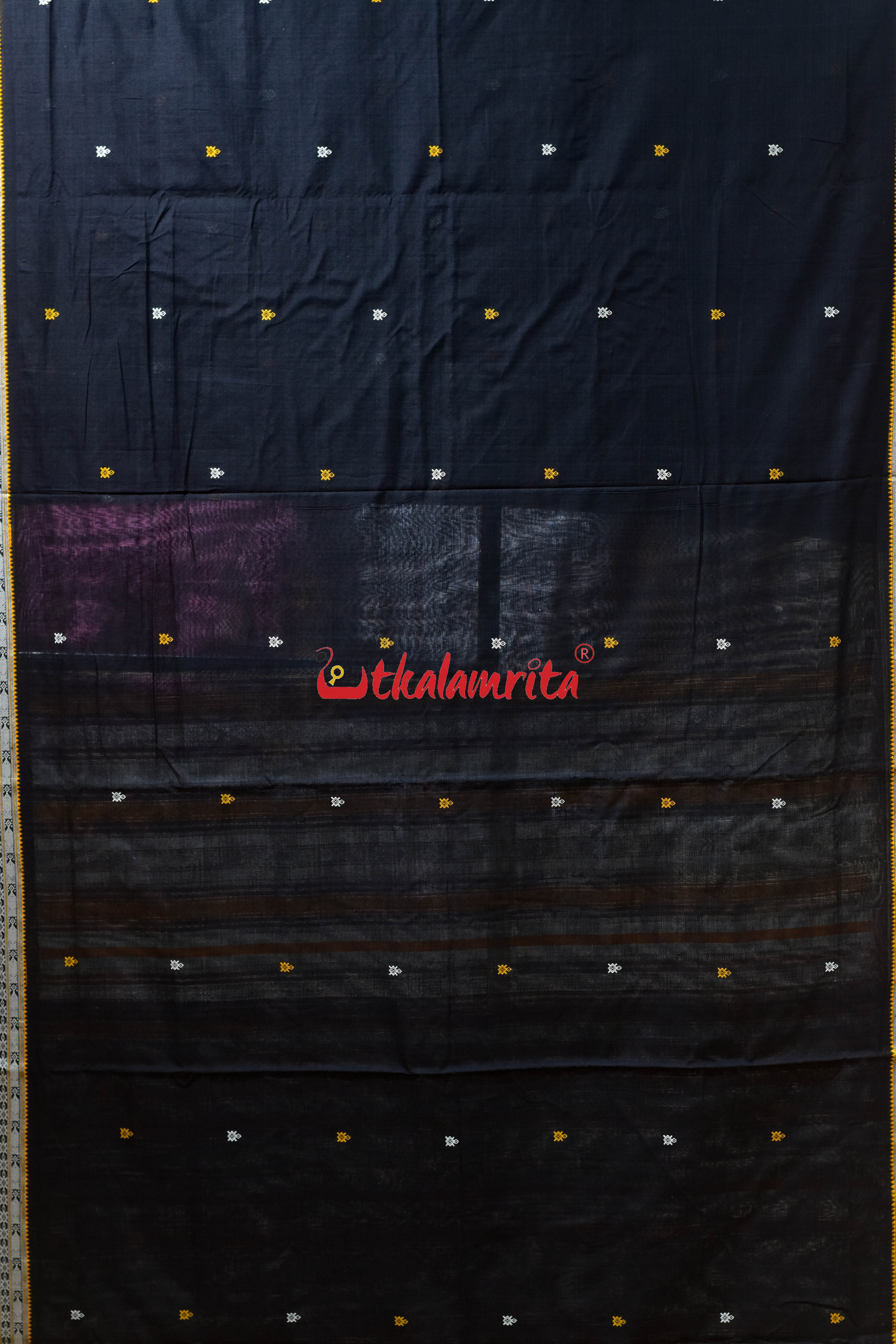 Nuapatna Habaspuri Black Cotton Saree