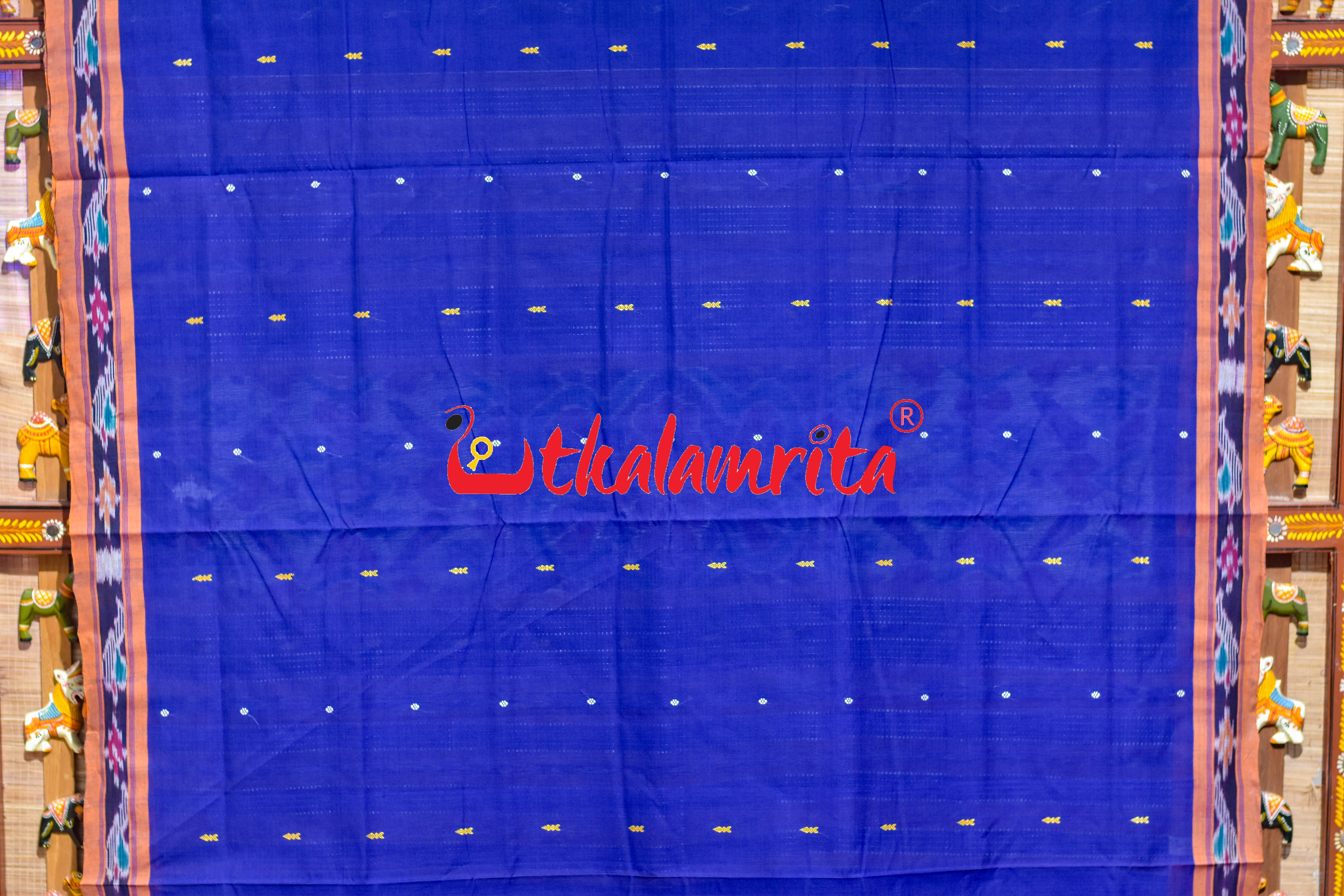 Purple Orange Chadhei Pittala Single Cotton Saree